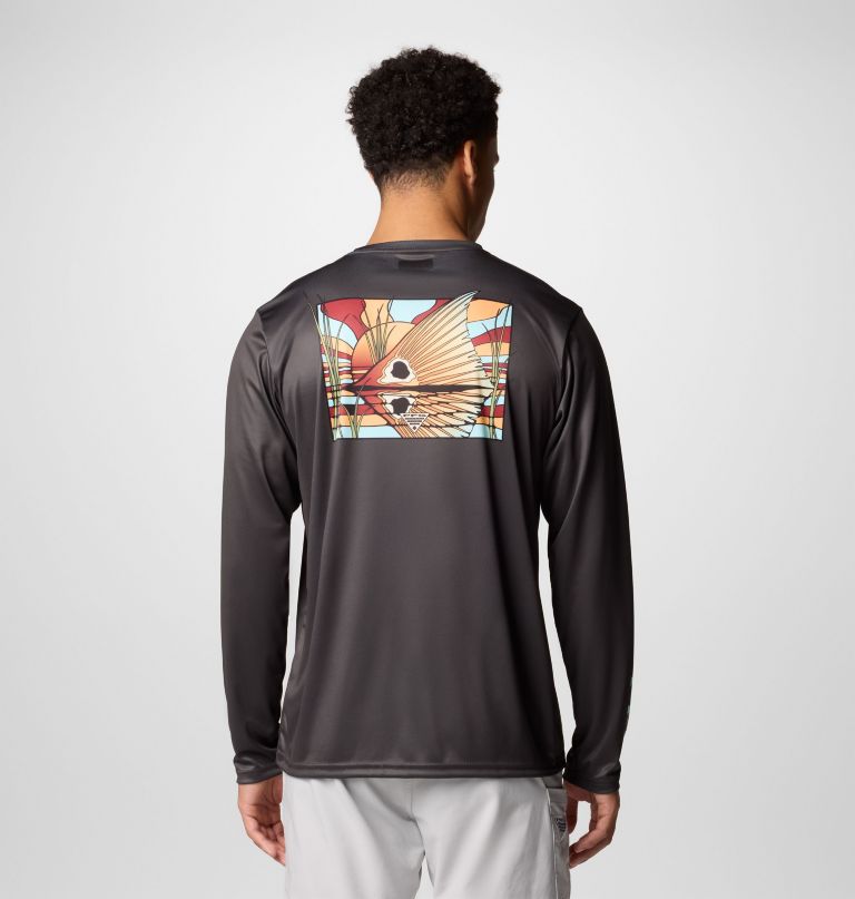 men terminal tackle pfg fish shine long sleeve shirt