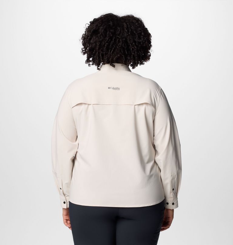 women summit valley woven long sleeve shirt - plus size