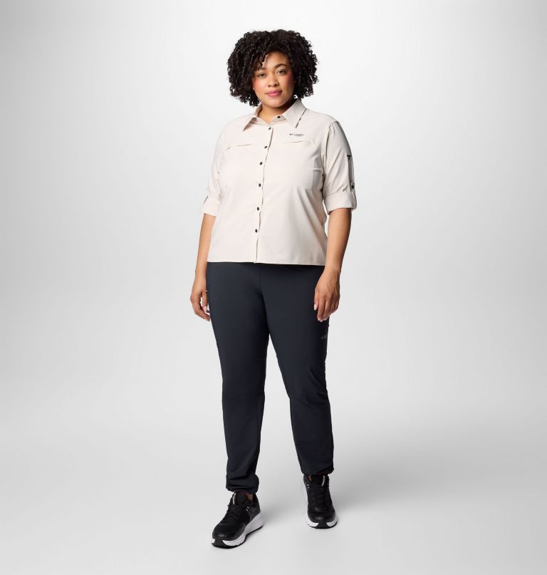 women summit valley woven long sleeve shirt - plus size