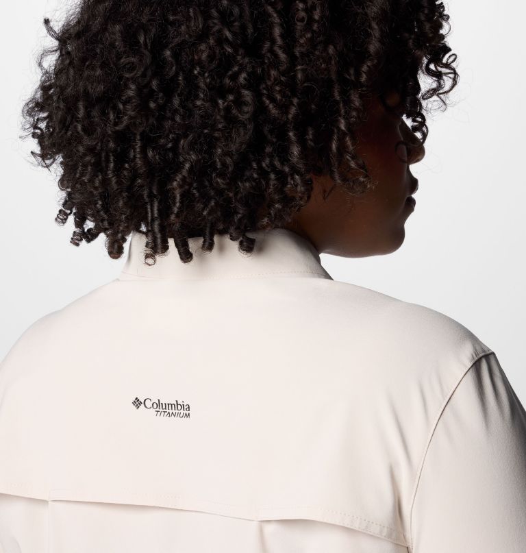 women summit valley woven long sleeve shirt - plus size