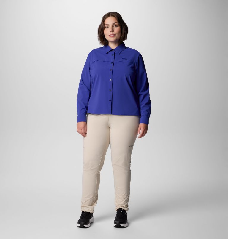 women summit valley woven long sleeve shirt - plus size
