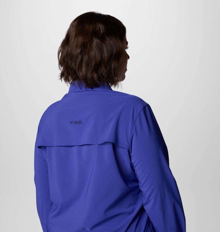 women summit valley woven long sleeve shirt - plus size