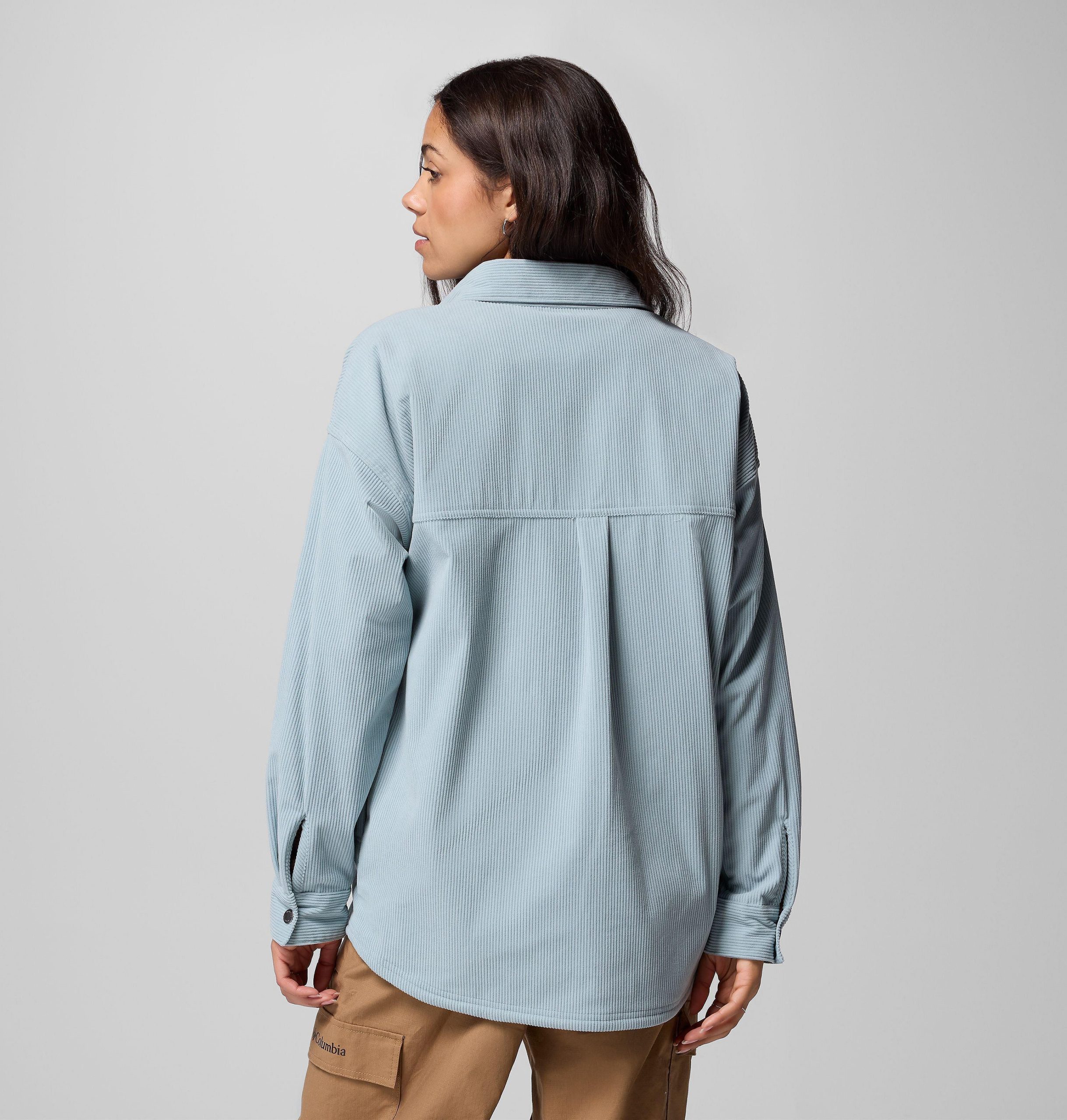 dames blue point creek corduroy shirtjas