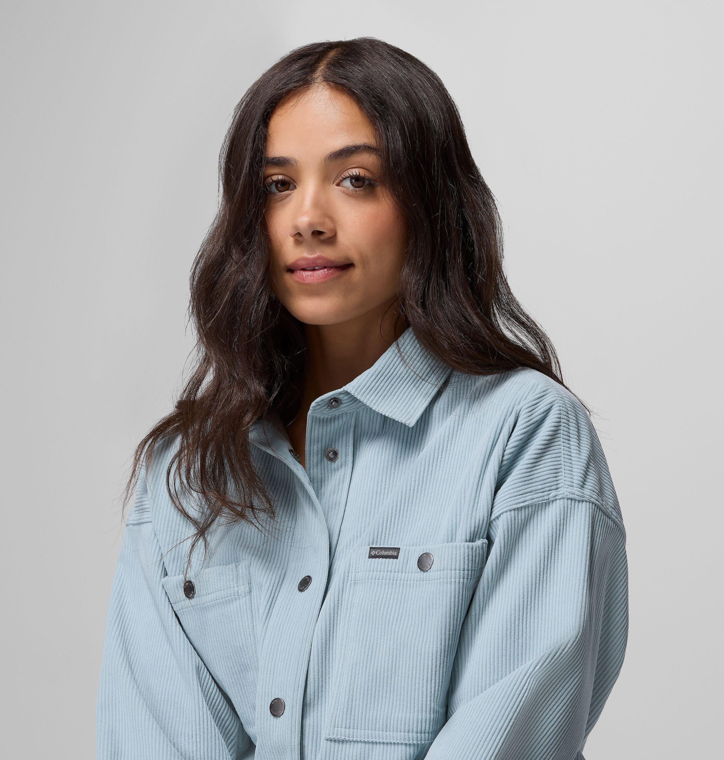 dames blue point creek corduroy shirtjas