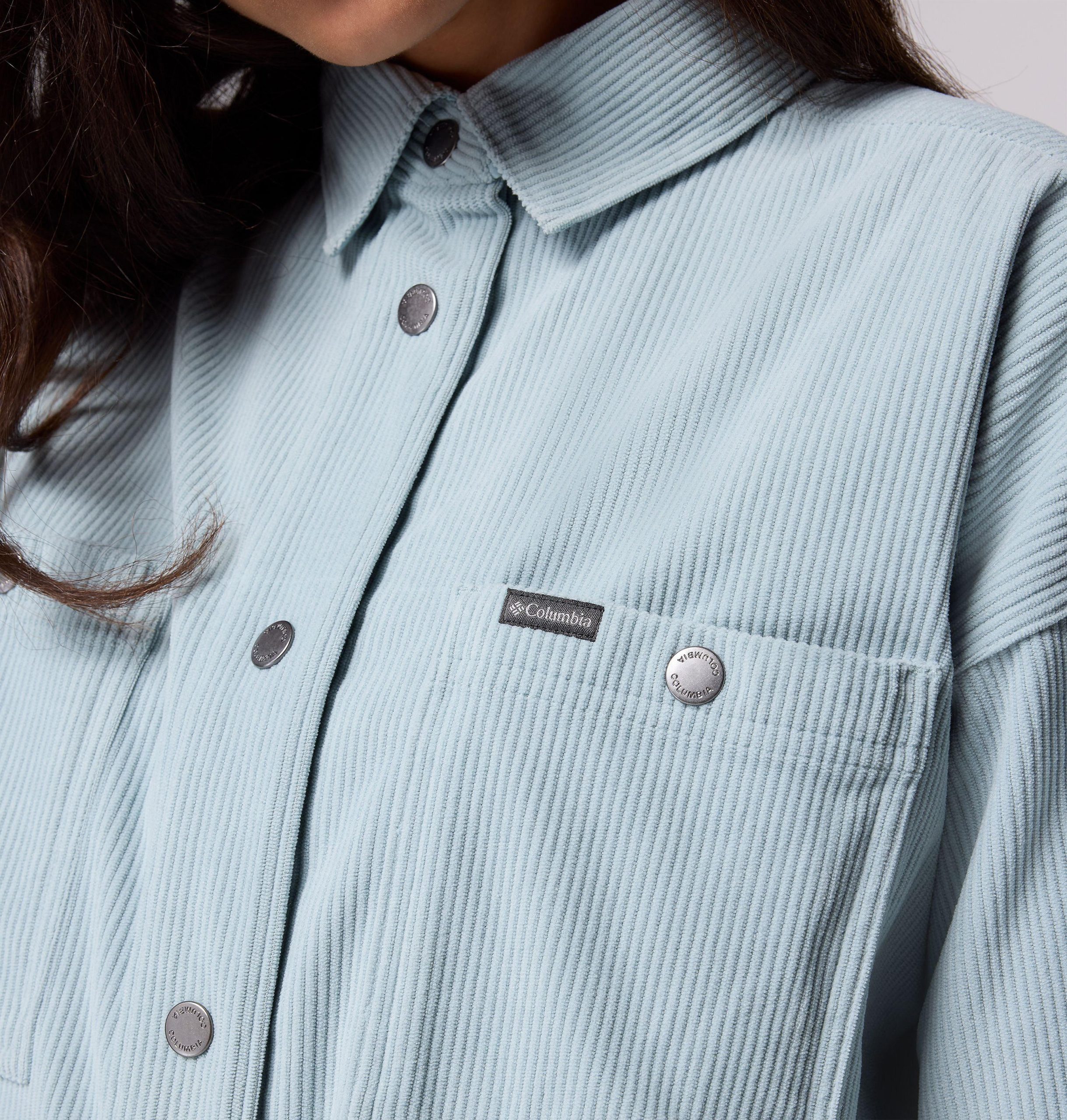 dames blue point creek corduroy shirtjas