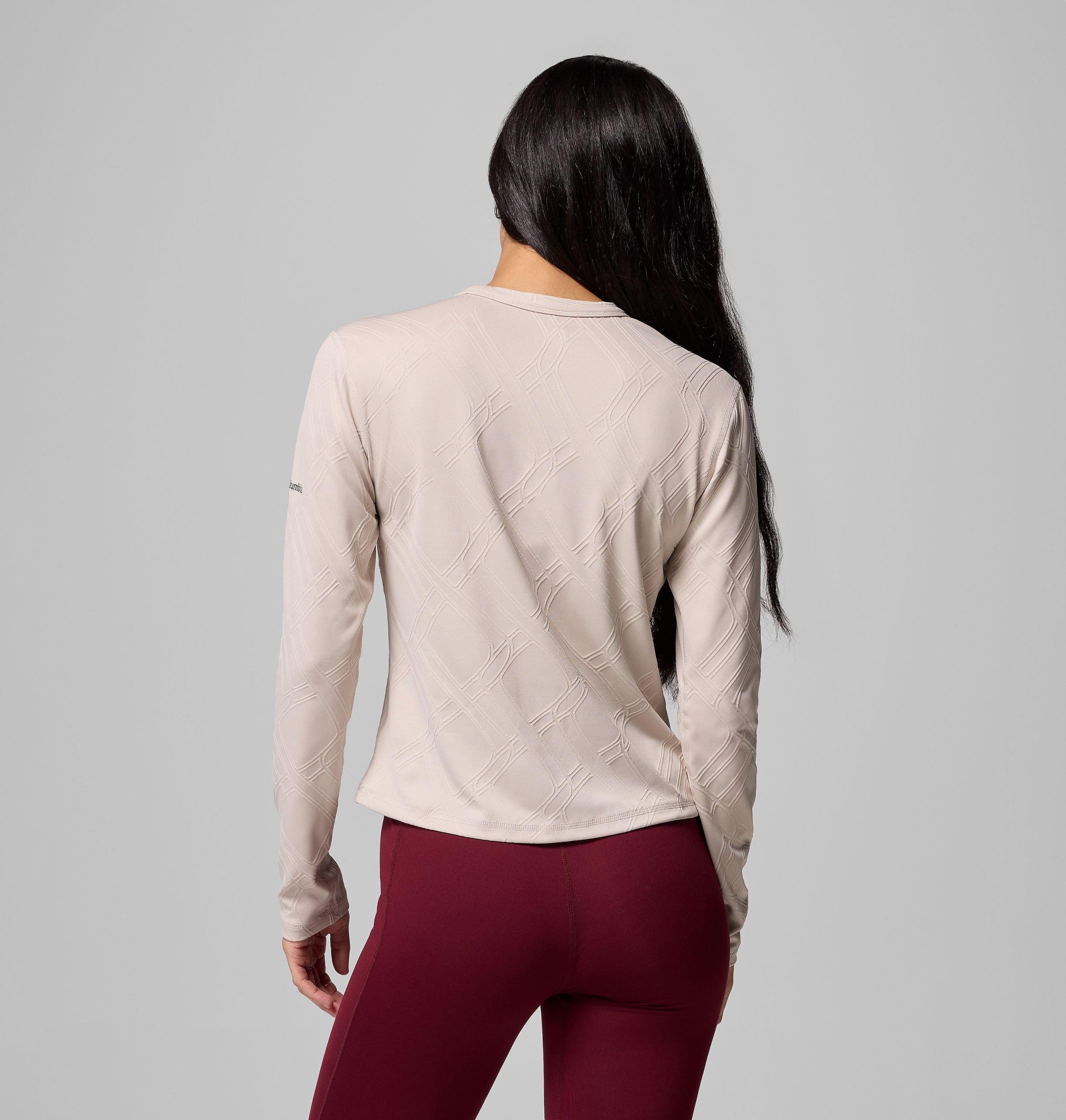 damesshirt met lange mouwen en ronde hals van granite point