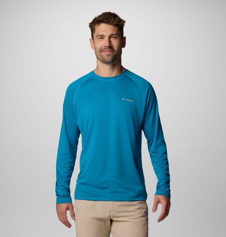 men pfg solar stream long sleeve shirt - tall