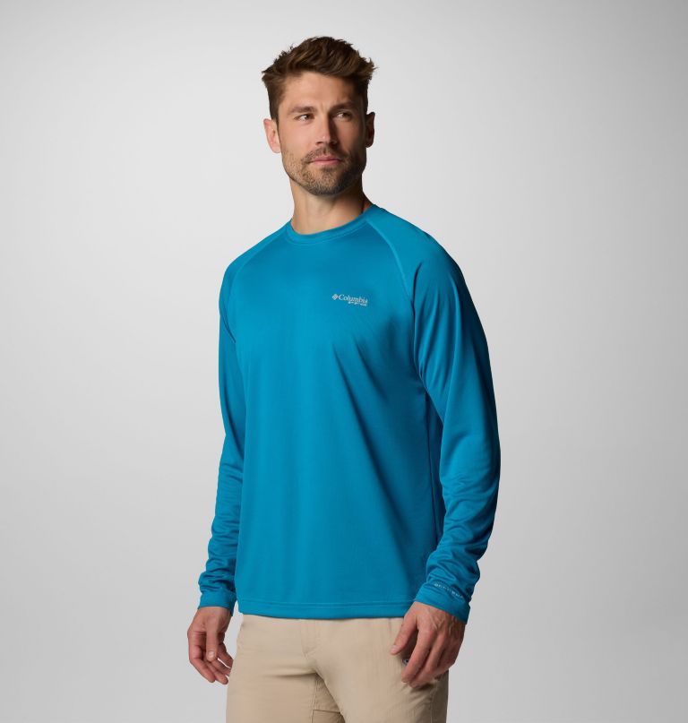 men pfg solar stream long sleeve shirt - tall
