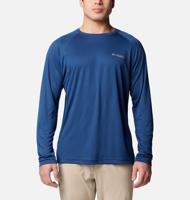 men pfg solar stream long sleeve shirt - tall