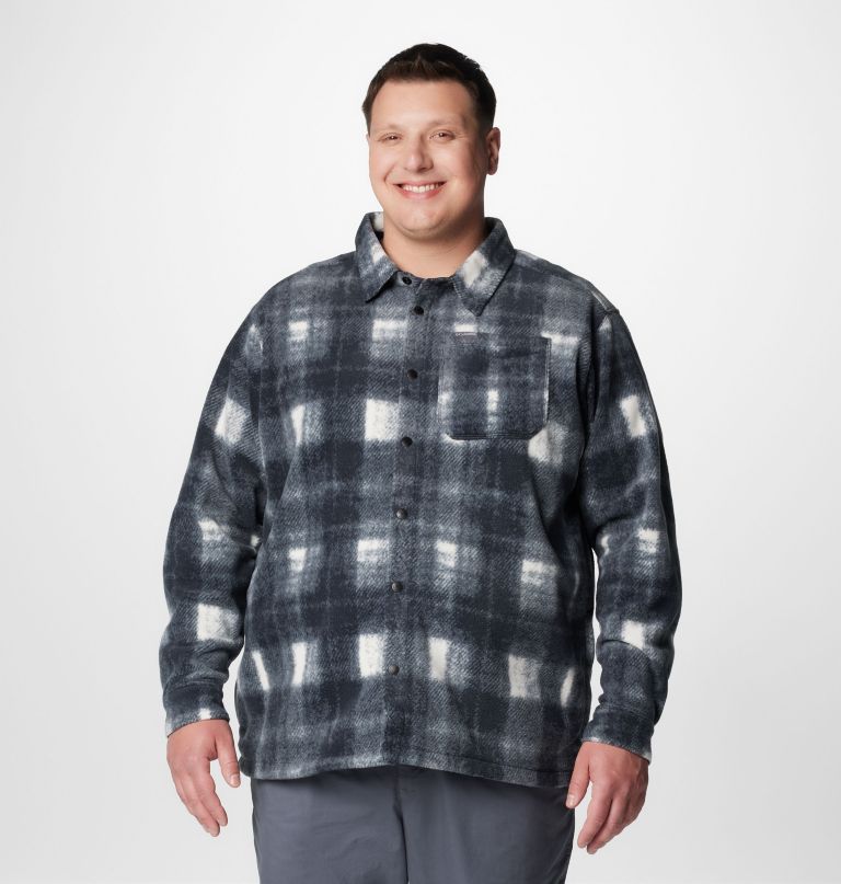 men steens mountain printed fleece shirt jacket ii - big