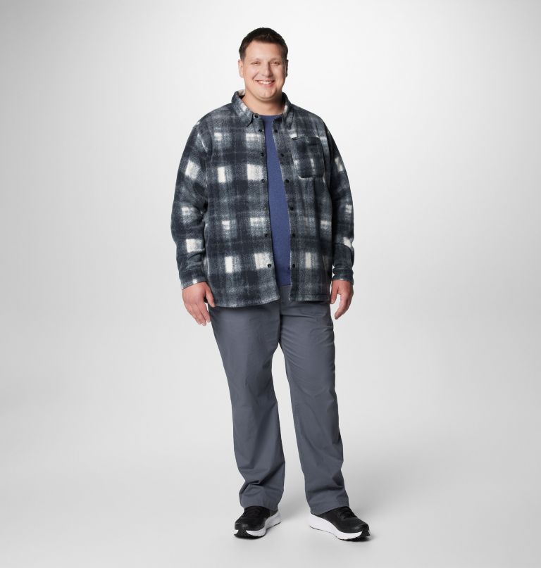 men steens mountain printed fleece shirt jacket ii - big
