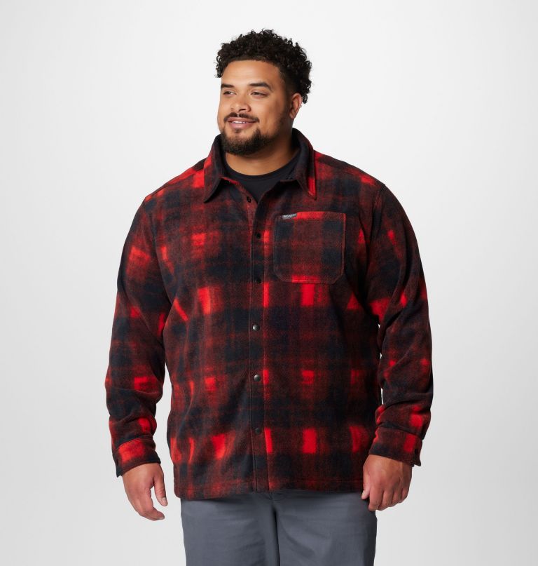 men steens mountain printed fleece shirt jacket ii - big