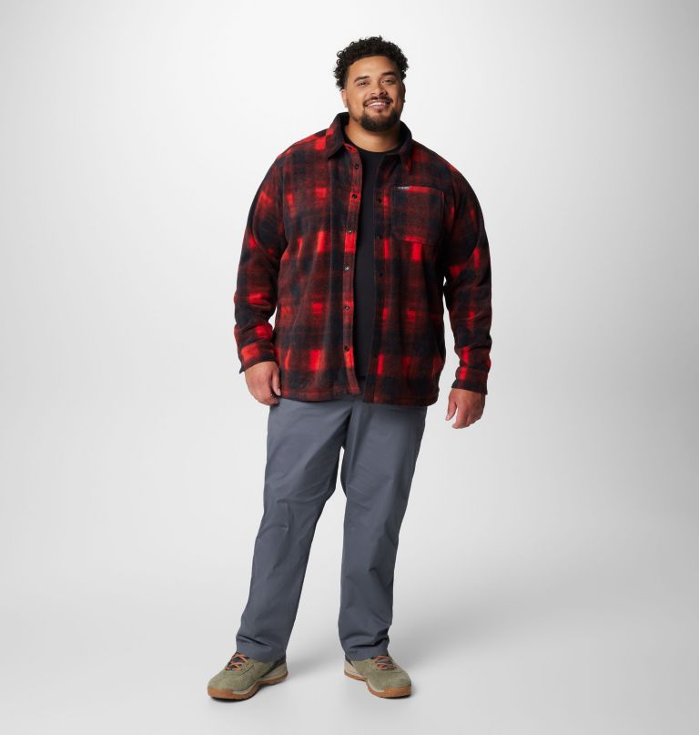 men steens mountain printed fleece shirt jacket ii - big