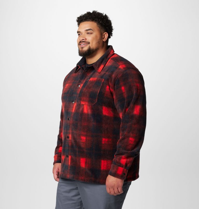 men steens mountain printed fleece shirt jacket ii - big