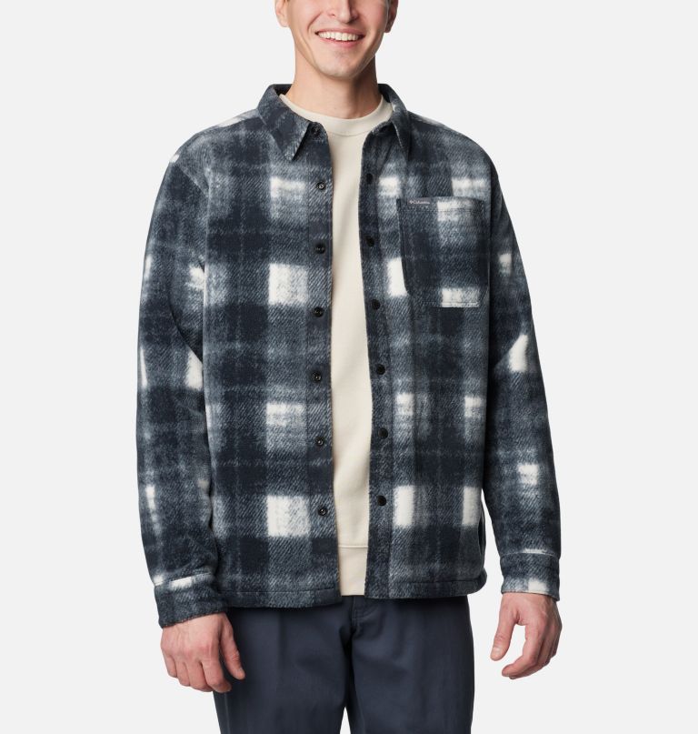 men steens mountain printed fleece shirt jacket ii - tall