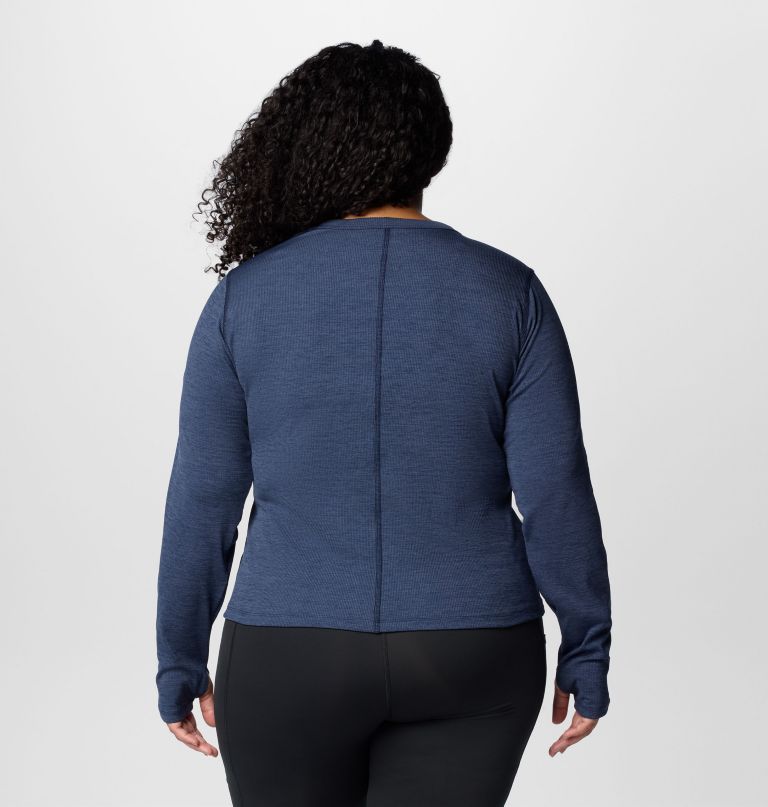 women boundless days knit crew long sleeve - plus size