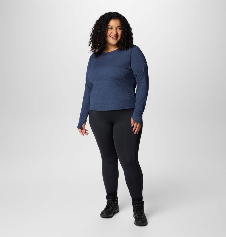 women boundless days knit crew long sleeve - plus size