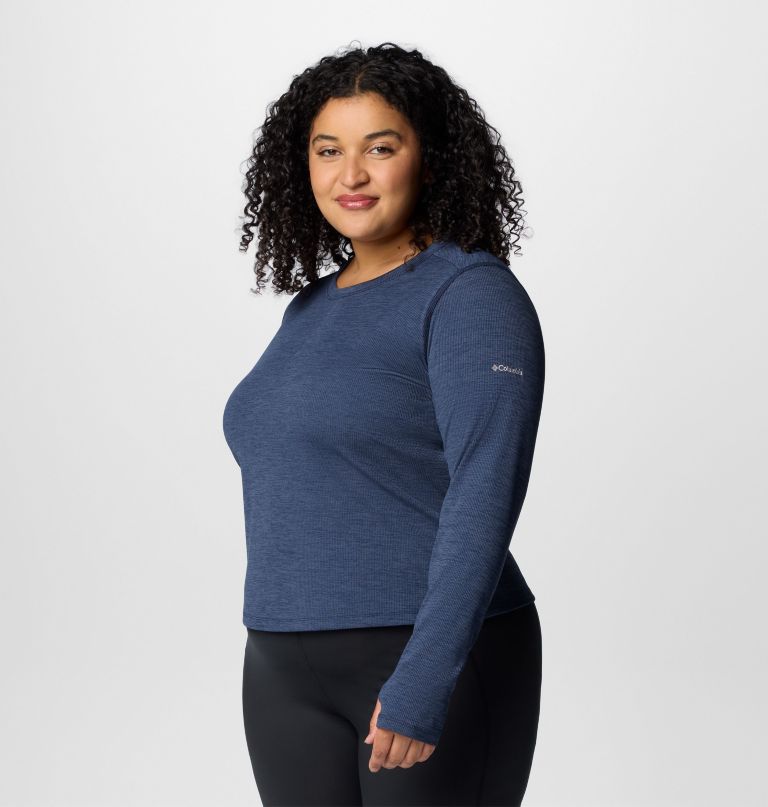 women boundless days knit crew long sleeve - plus size