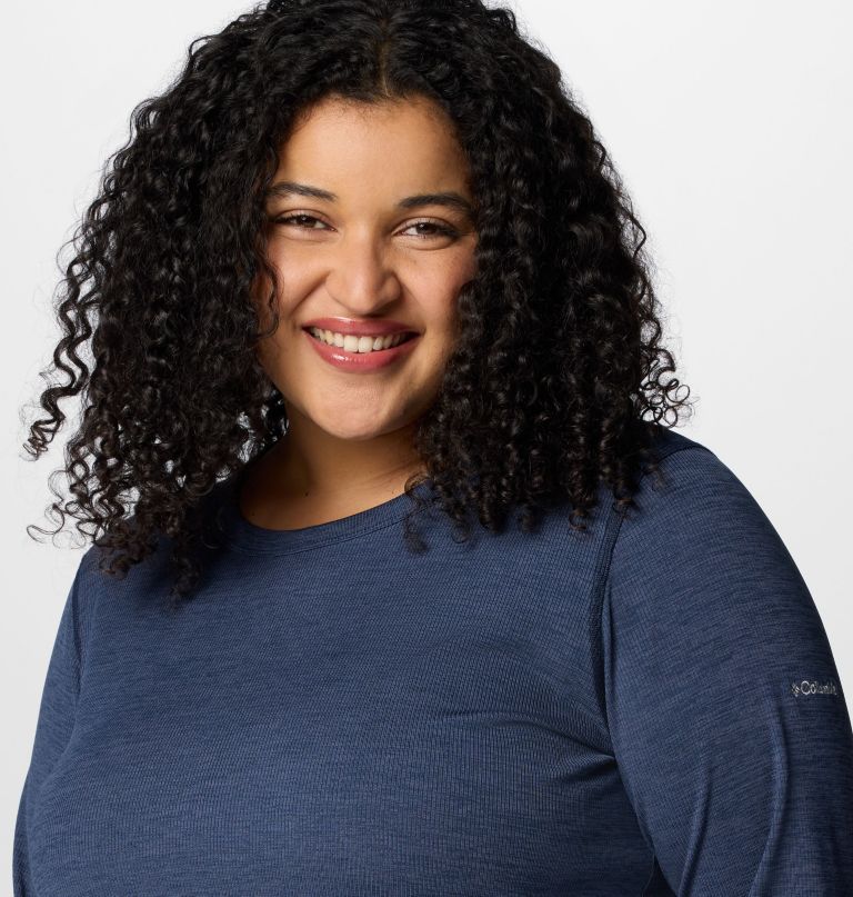women boundless days knit crew long sleeve - plus size