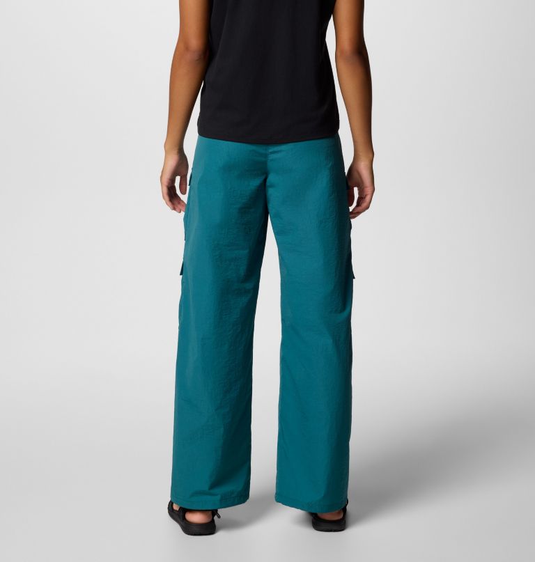 women elevated view parachute pants