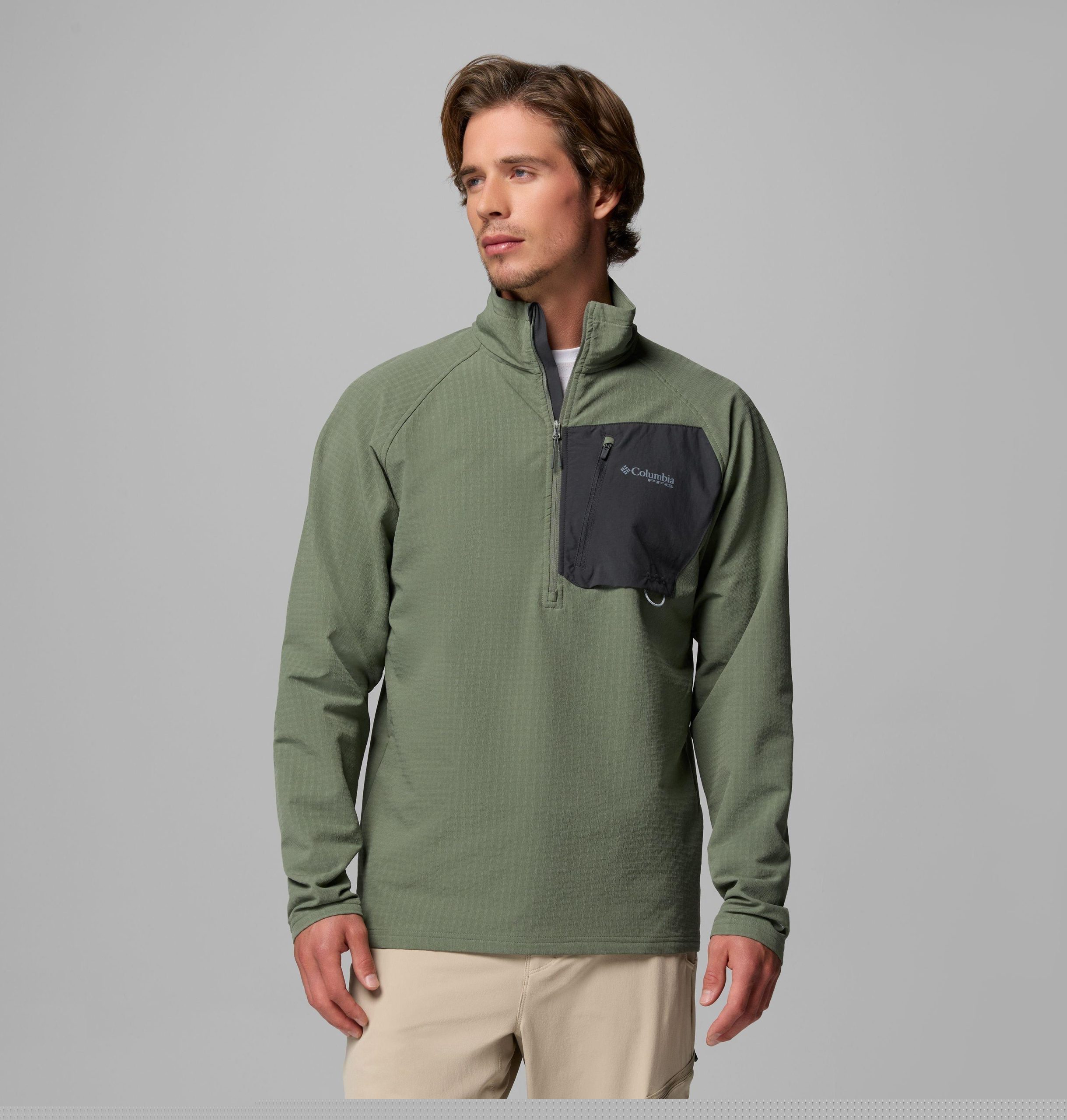 heren hydroforce lichtgewicht pullover met halve rits