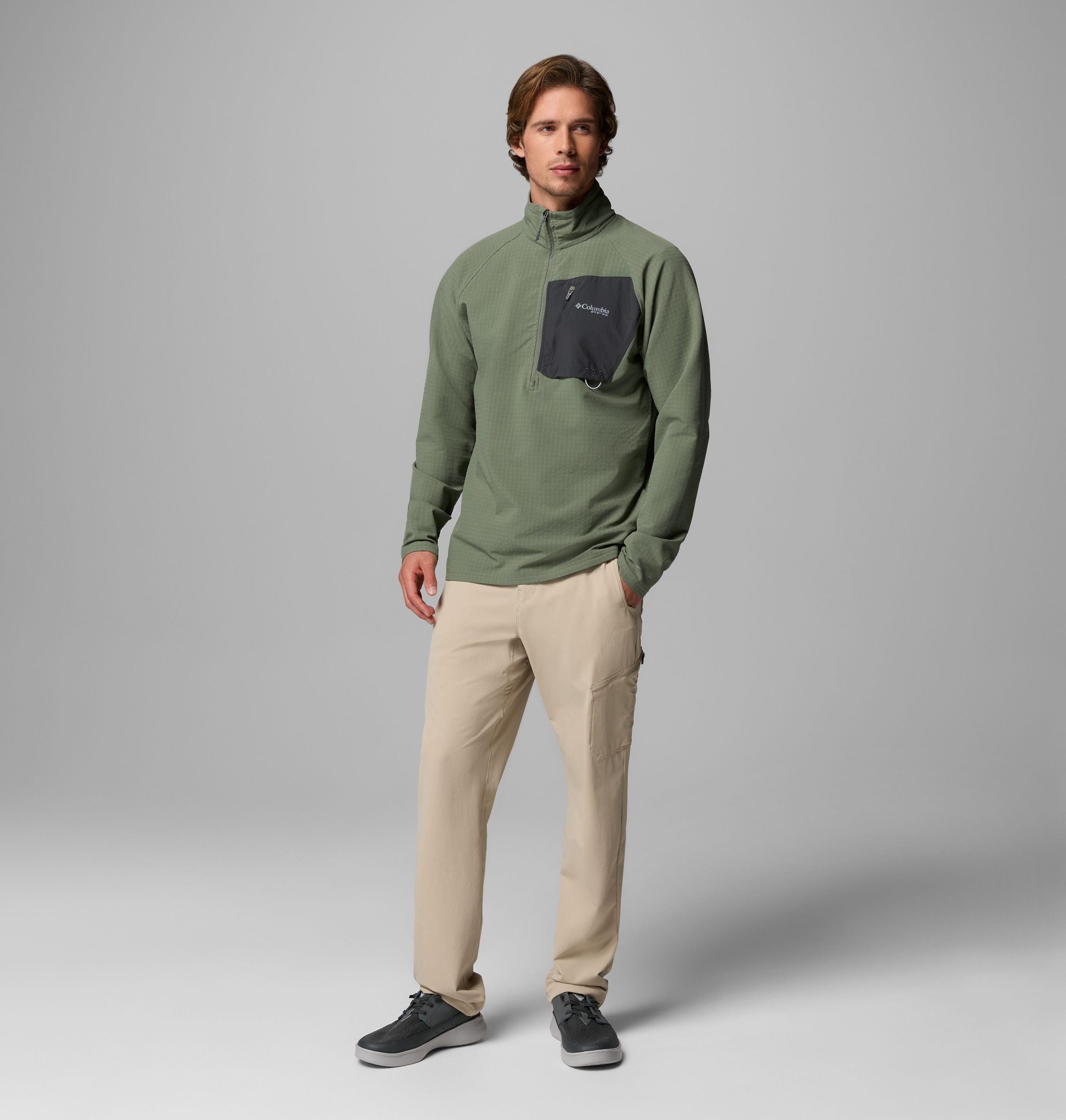 heren hydroforce lichtgewicht pullover met halve rits