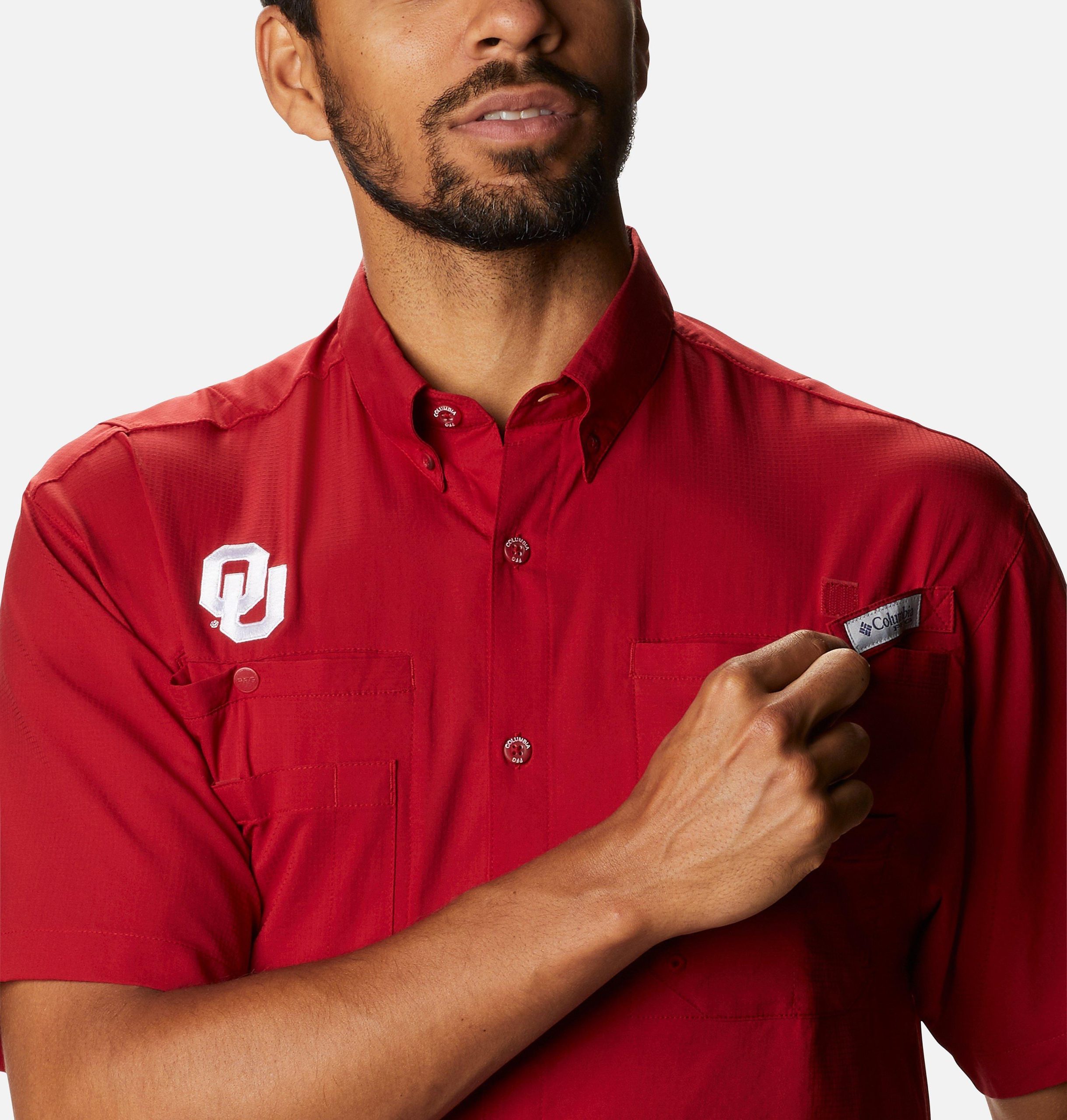 heren pfg tamiami shirt met korte mouwen - oklahoma
