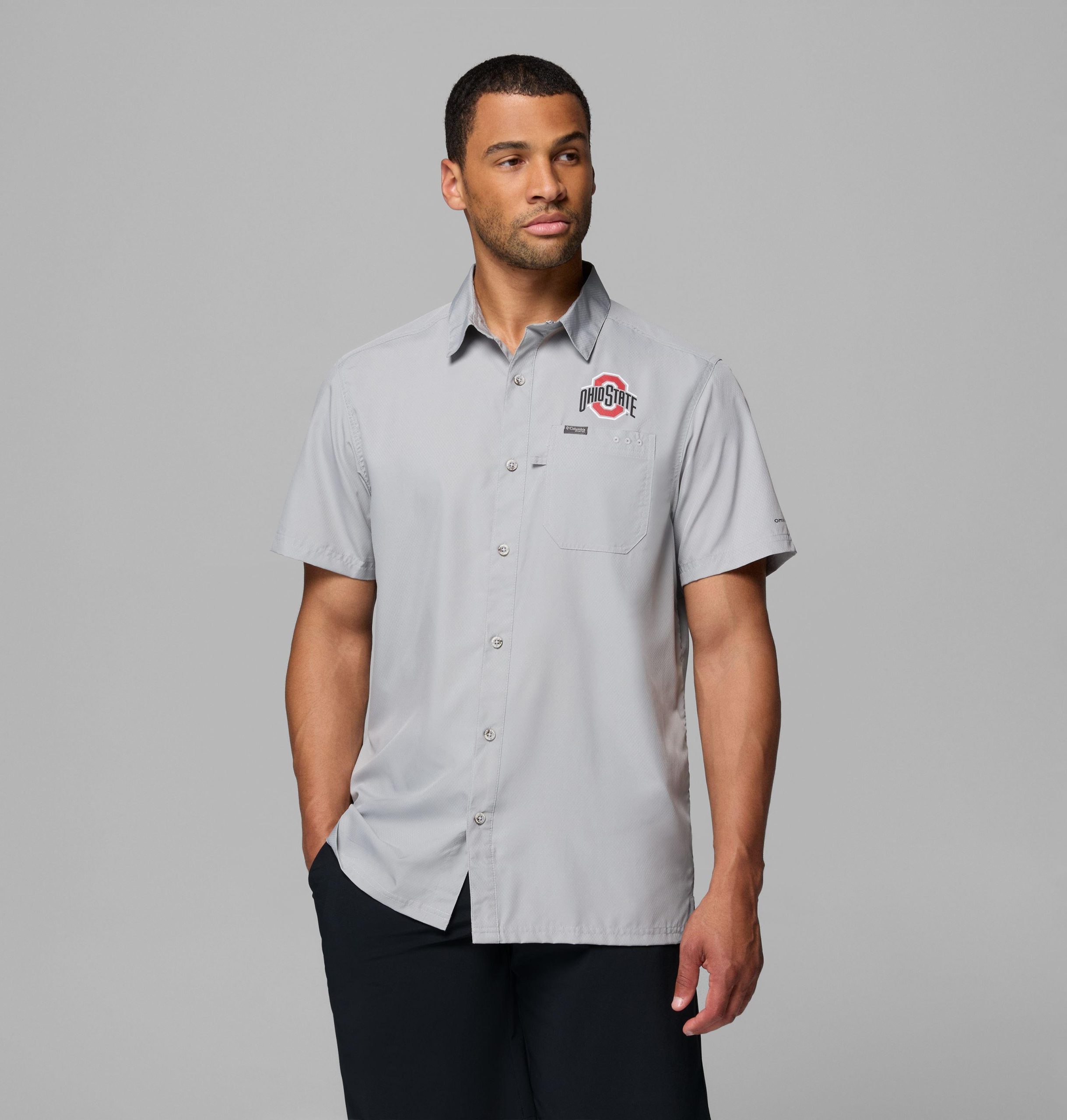 heren pfg slack tide camp shirt - ohio state