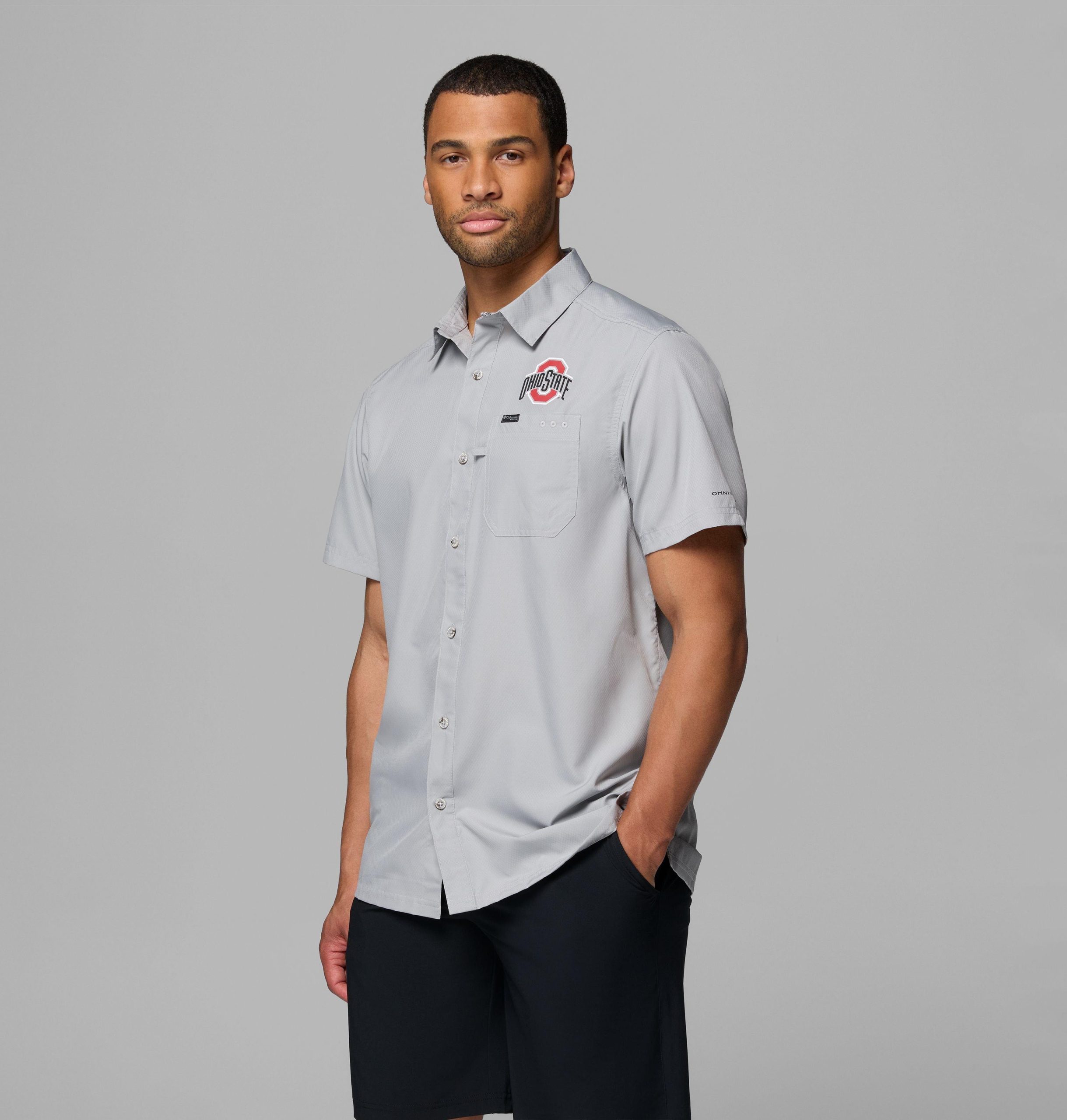 heren pfg slack tide camp shirt - ohio state