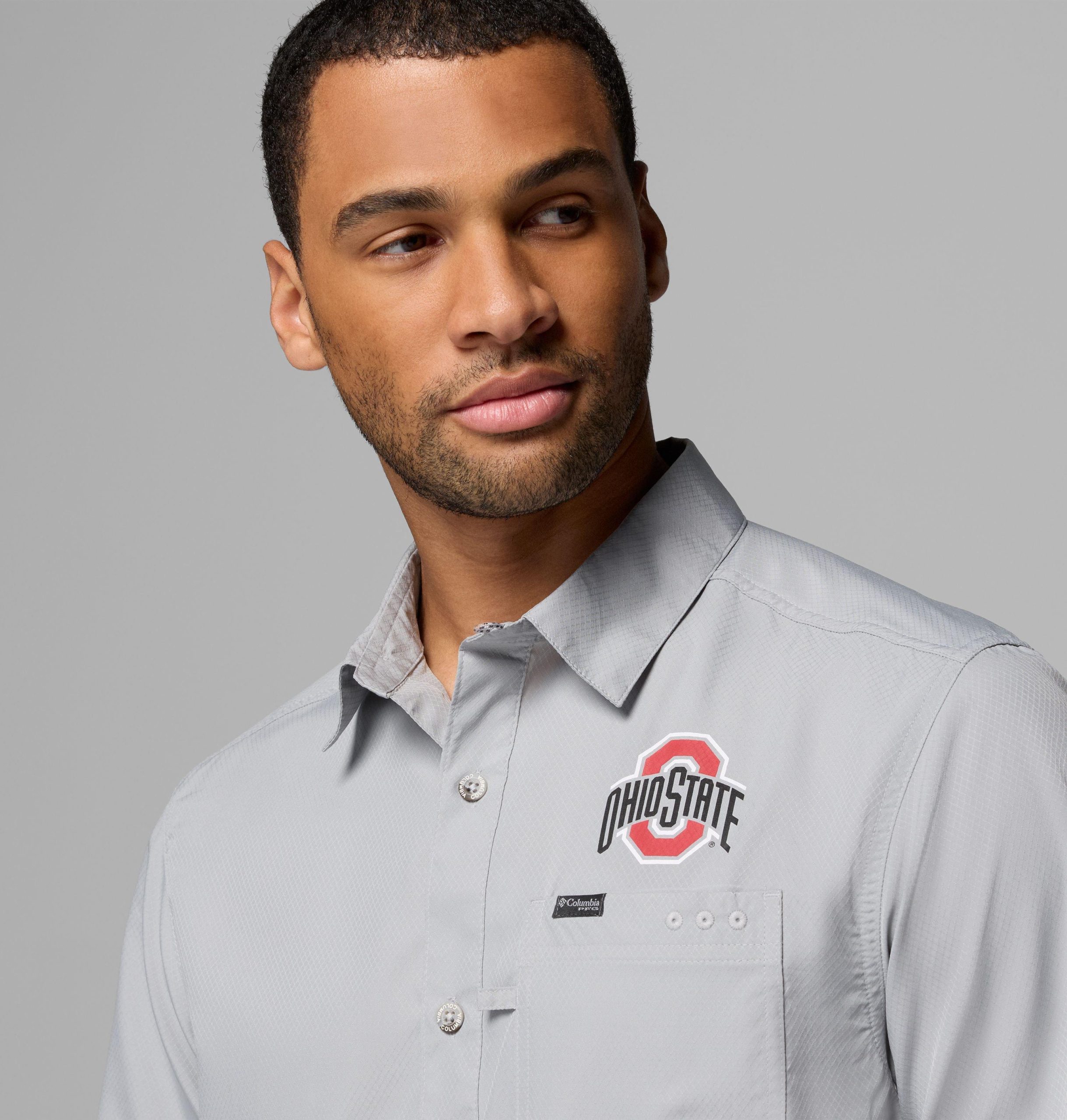 heren pfg slack tide camp shirt - ohio state
