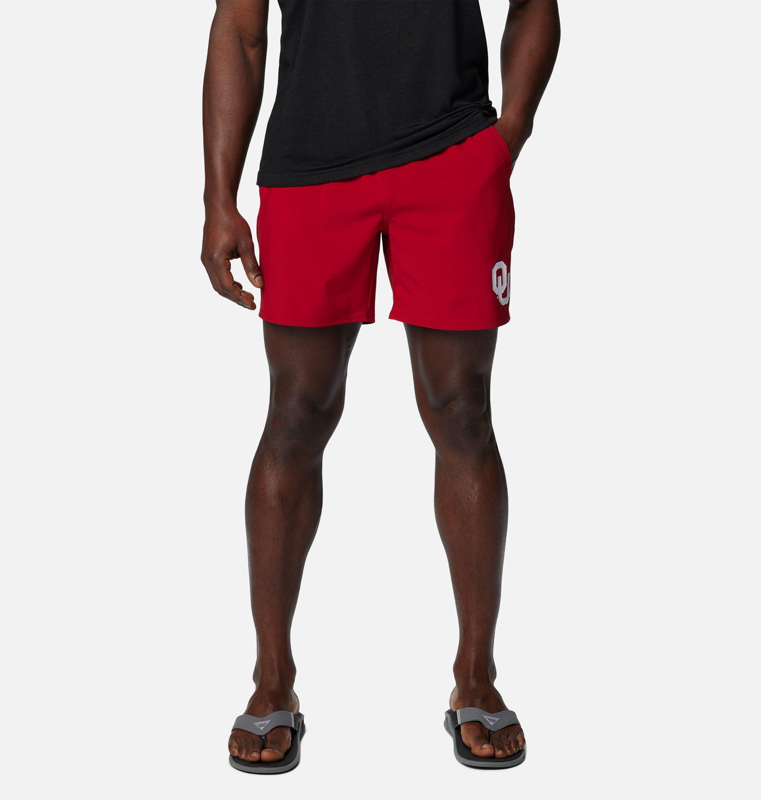 heren pfg terminal roamer stretch shorts - oklahoma