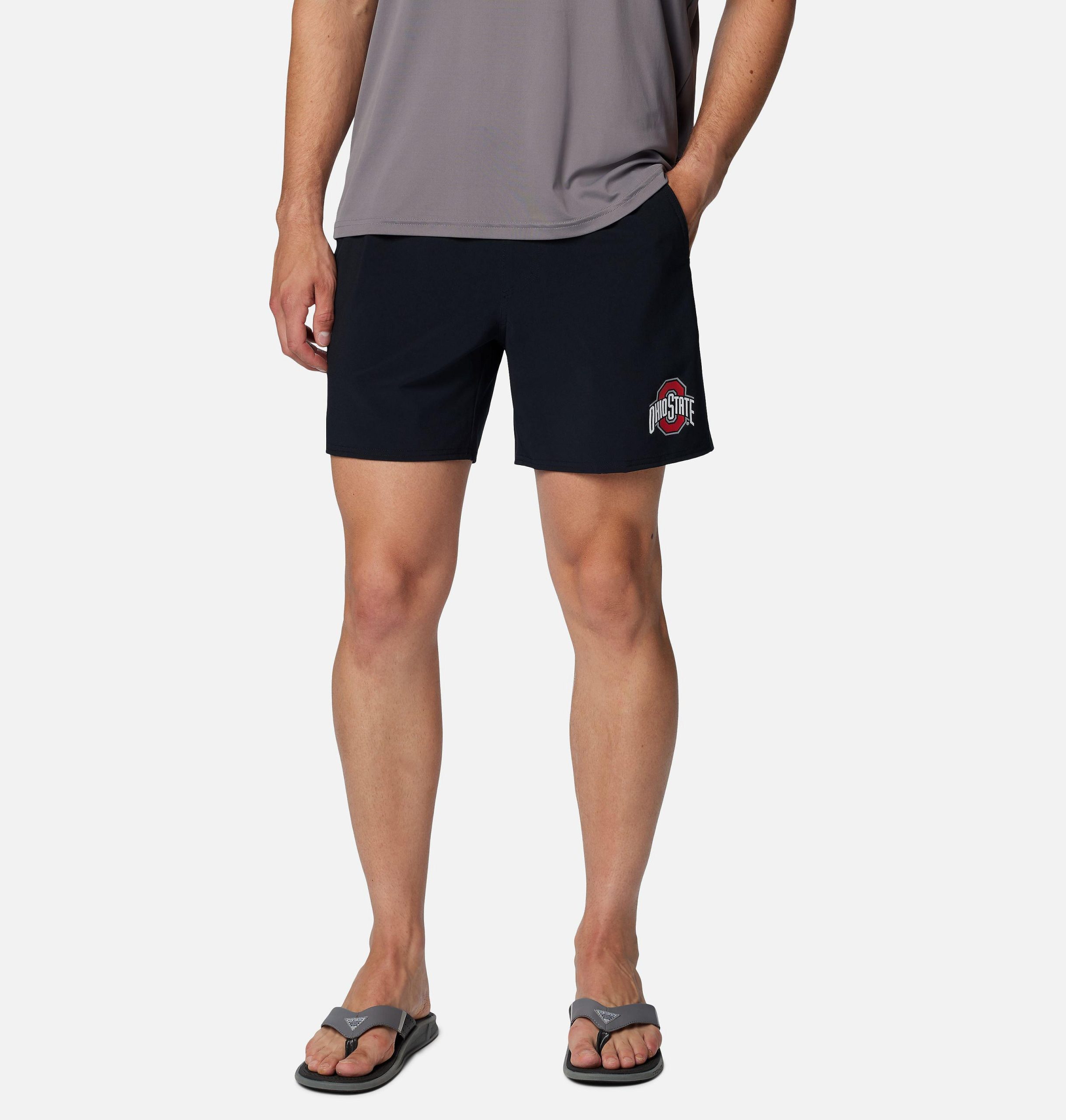 heren pfg terminal roamer stretch shorts - ohio state