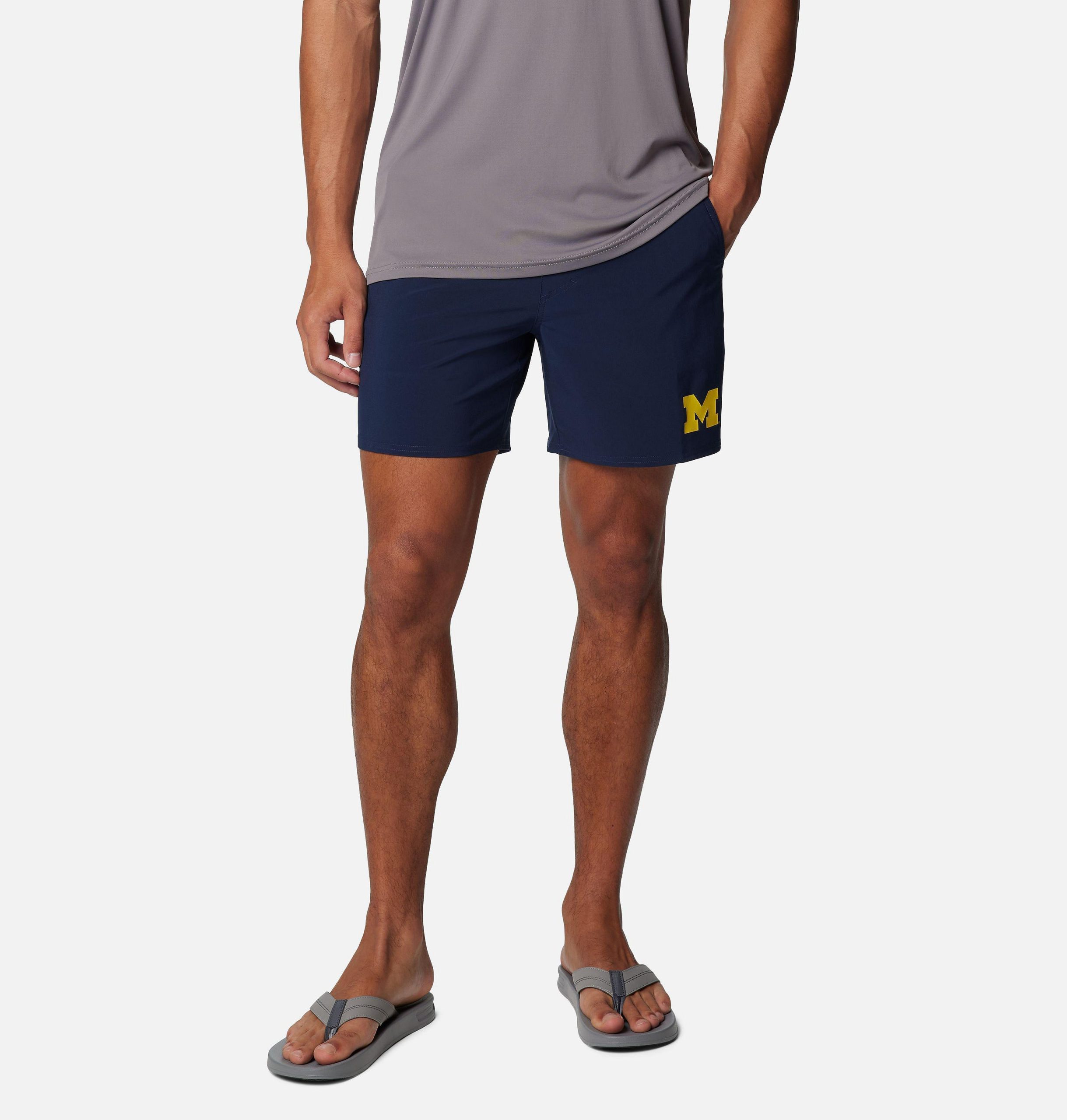 heren pfg terminal roamer stretch shorts - michigan