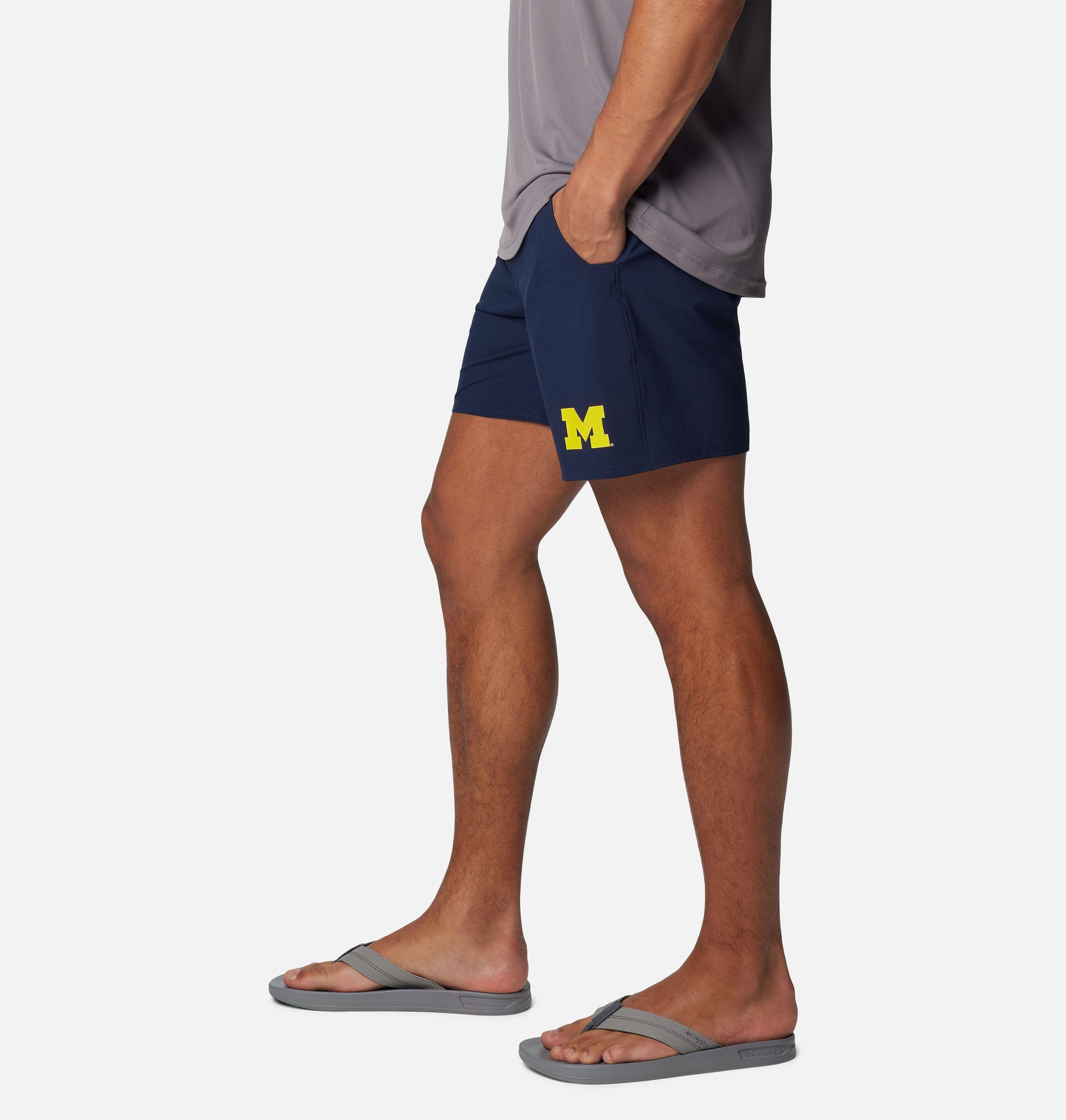 heren pfg terminal roamer stretch shorts - michigan