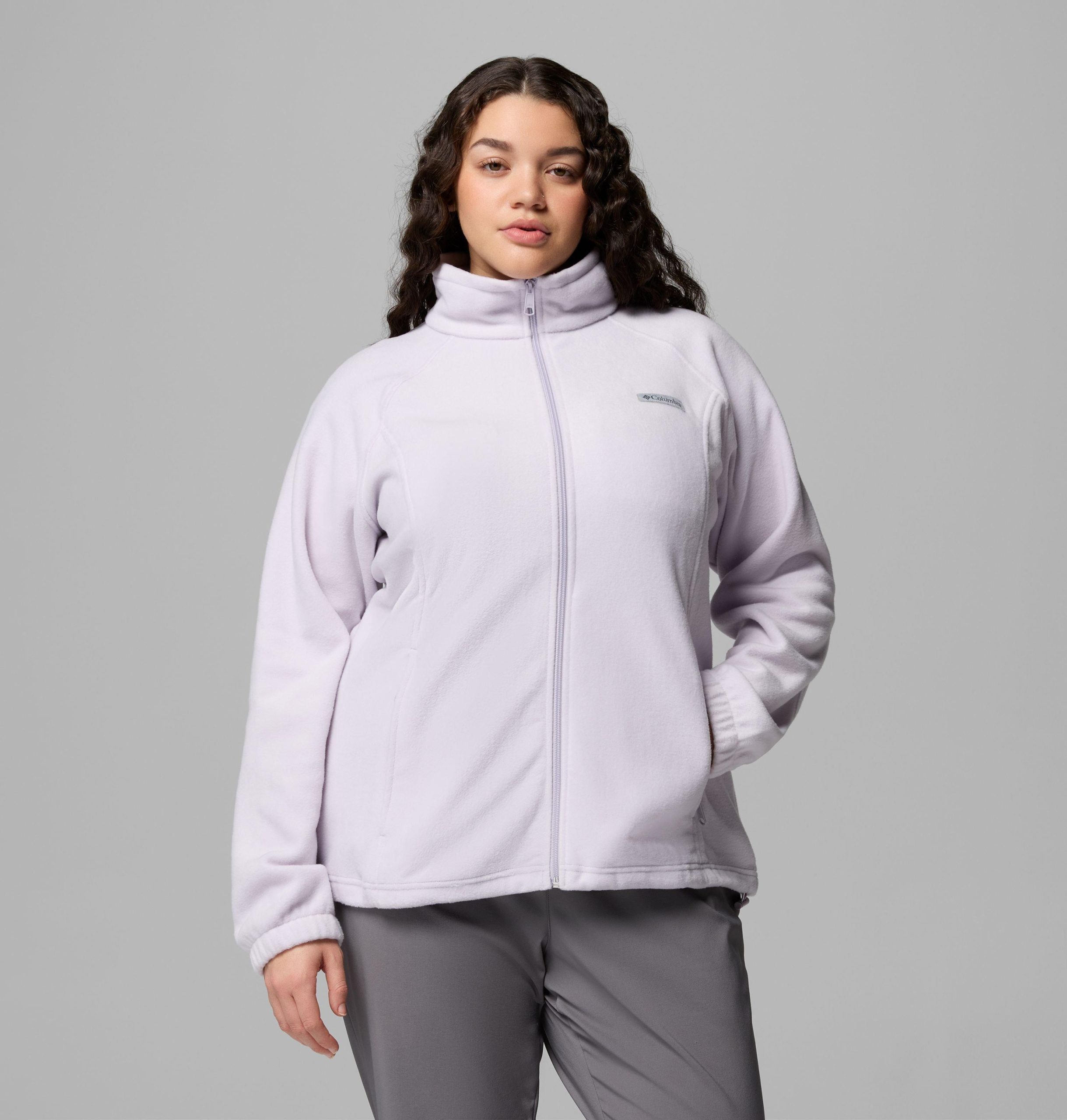 dames benton springs fleecejack met volledige ritssluiting - plus size