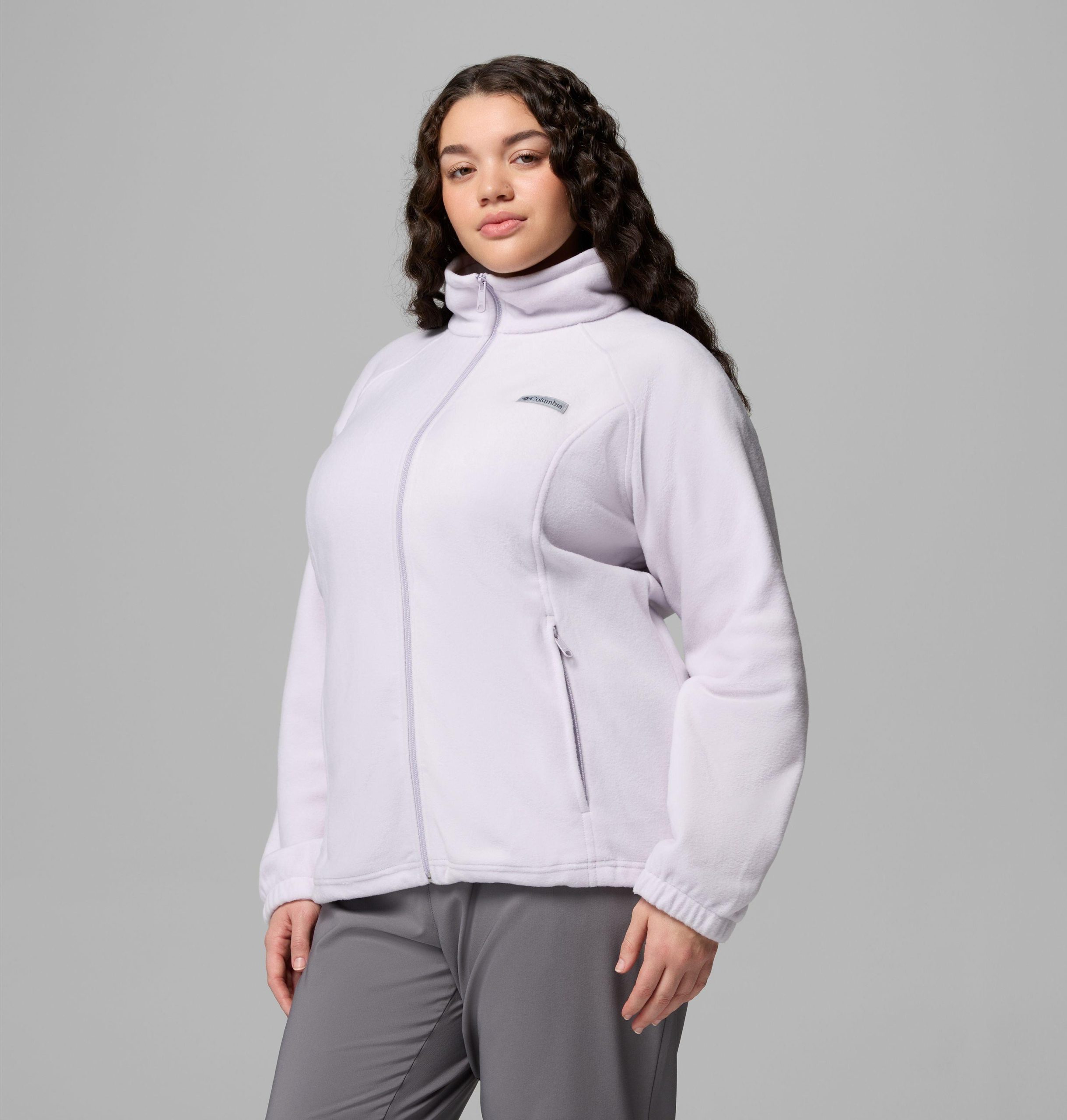 dames benton springs fleecejack met volledige ritssluiting - plus size