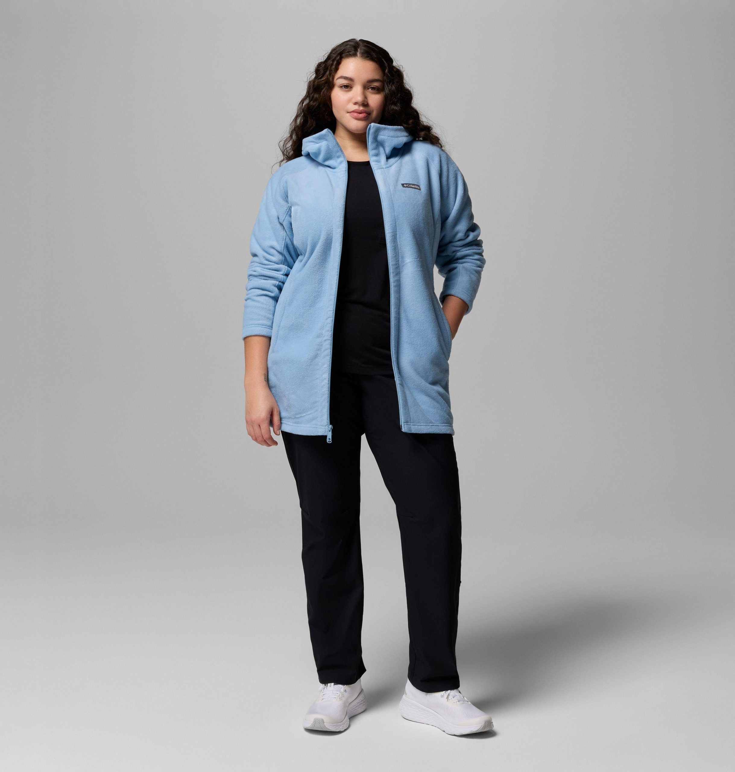 dames benton springs ii lange fleece hoodie - plus size