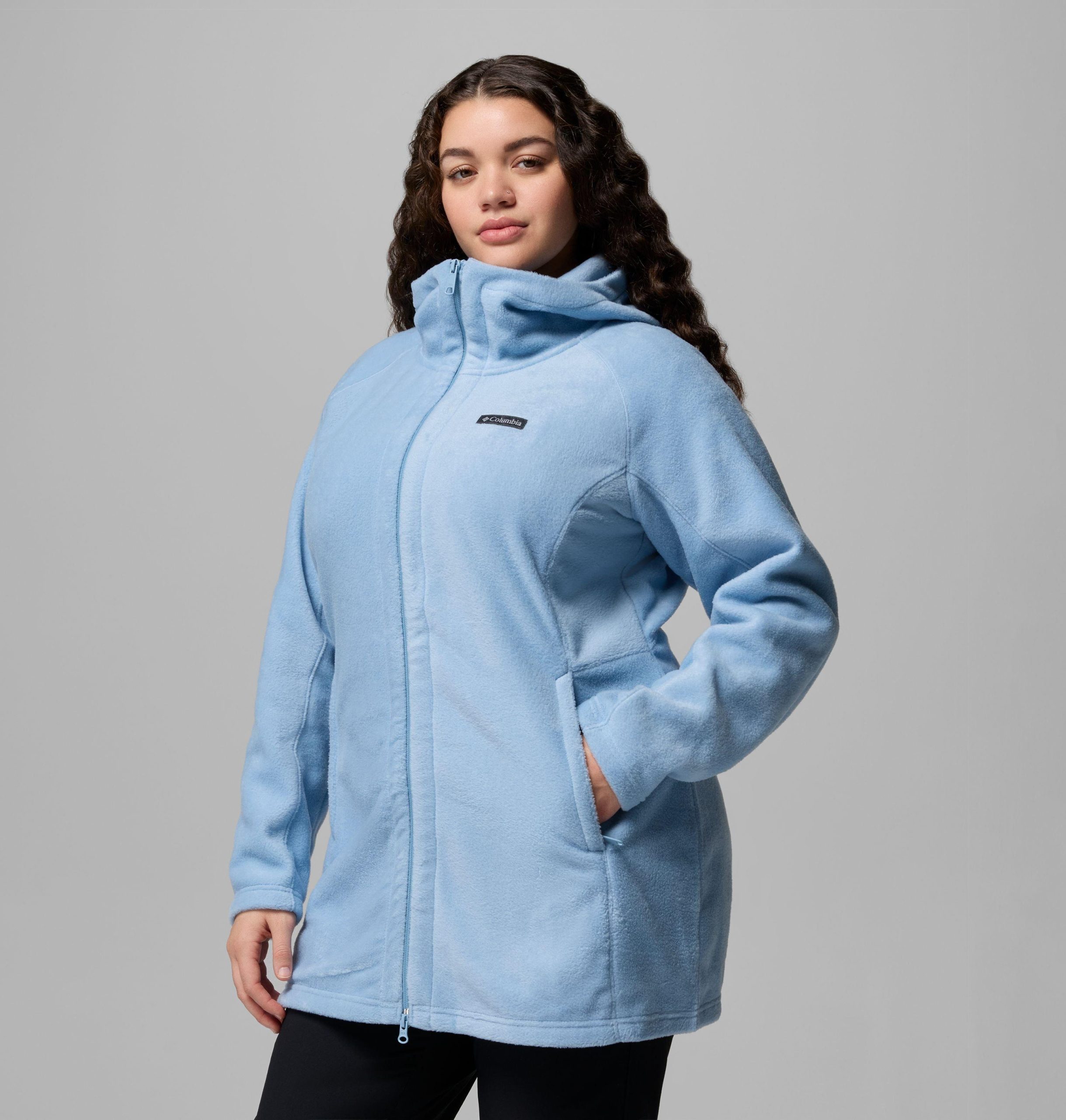 dames benton springs ii lange fleece hoodie - plus size