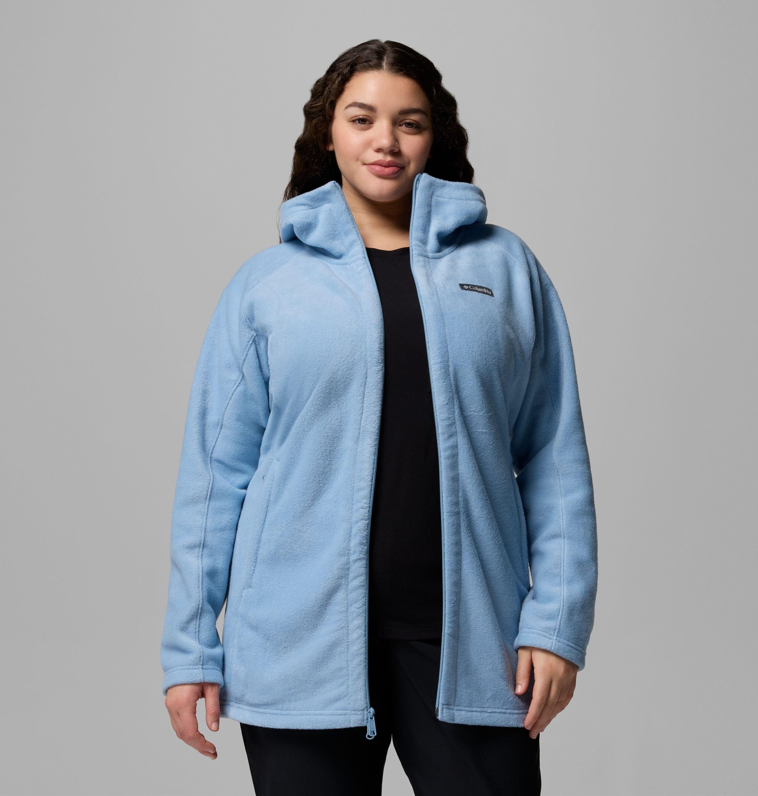 dames benton springs ii lange fleece hoodie - plus size