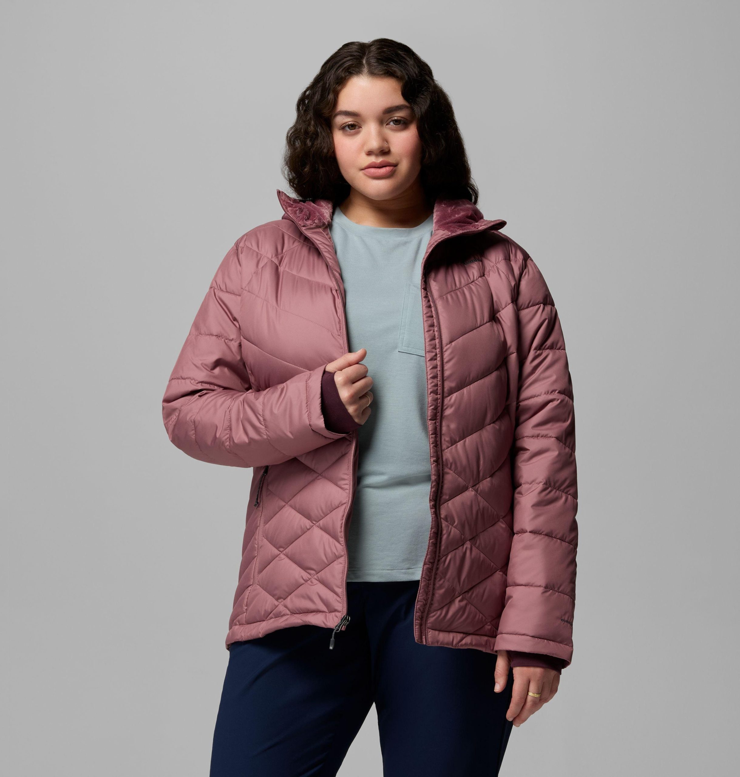 damesjas met capuchon heavyly - plus size