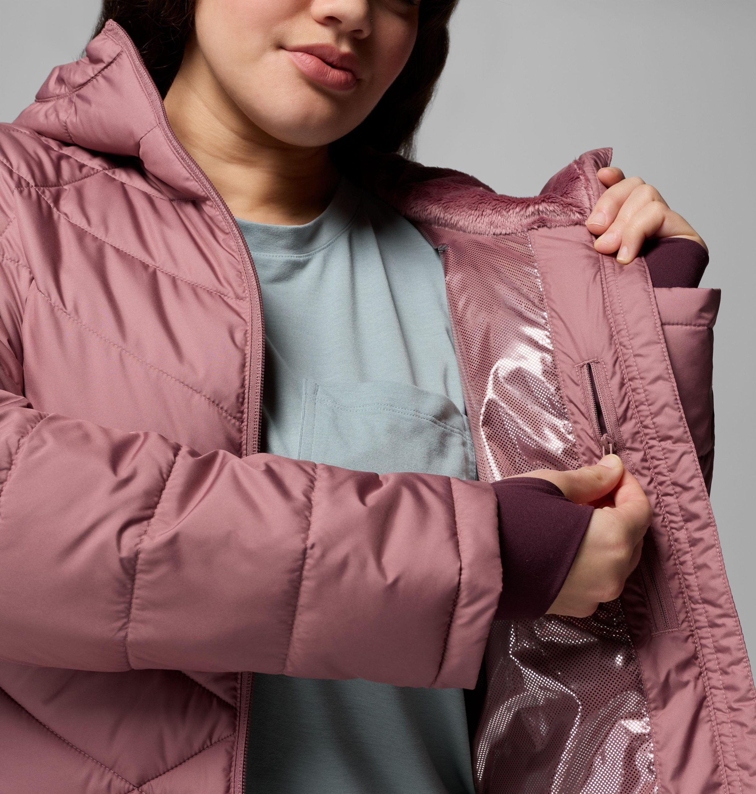 damesjas met capuchon heavyly - plus size