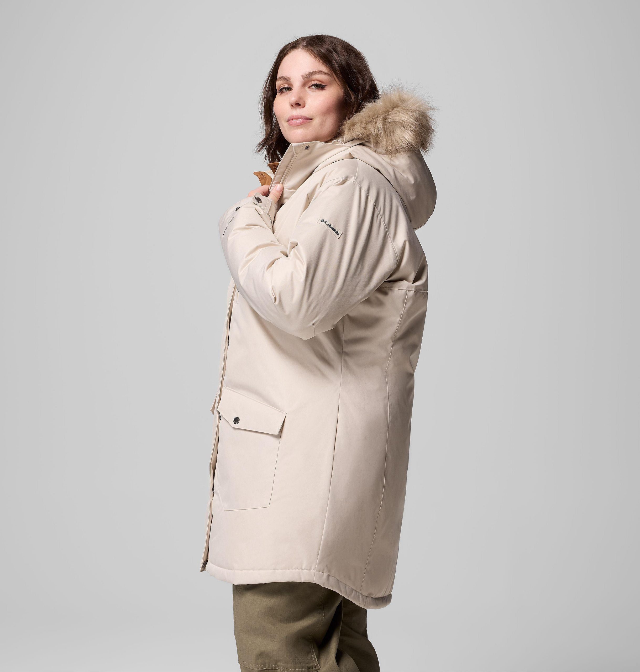 suttle mountain lange geïsoleerde jas voor dames - plus size