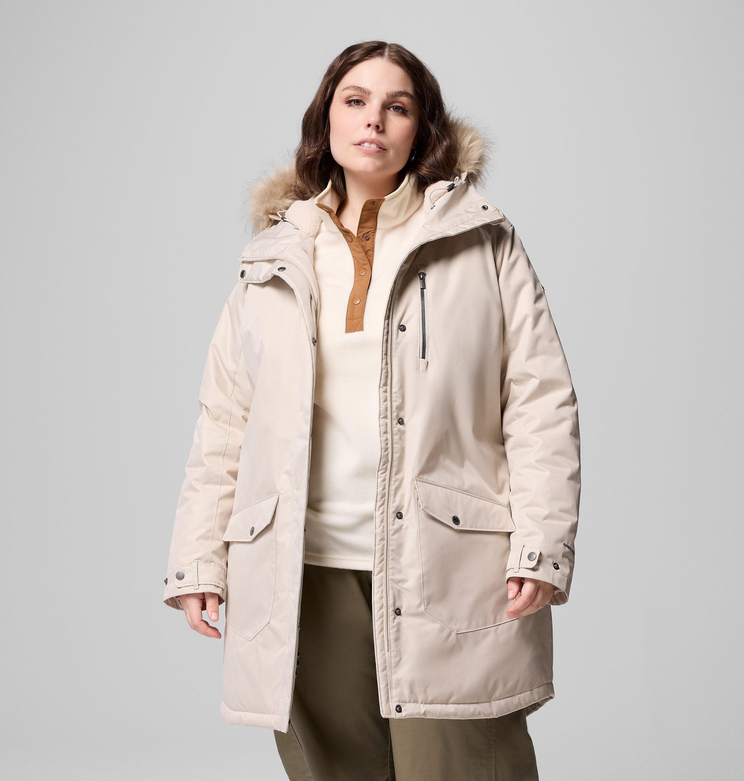 suttle mountain lange geïsoleerde jas voor dames - plus size