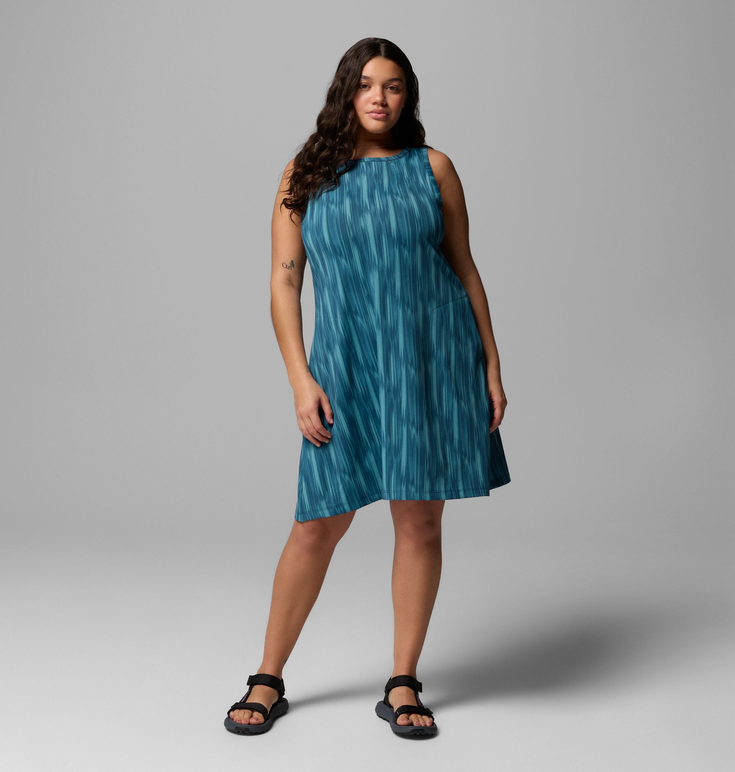 damesjurk met chill river-print - plus size