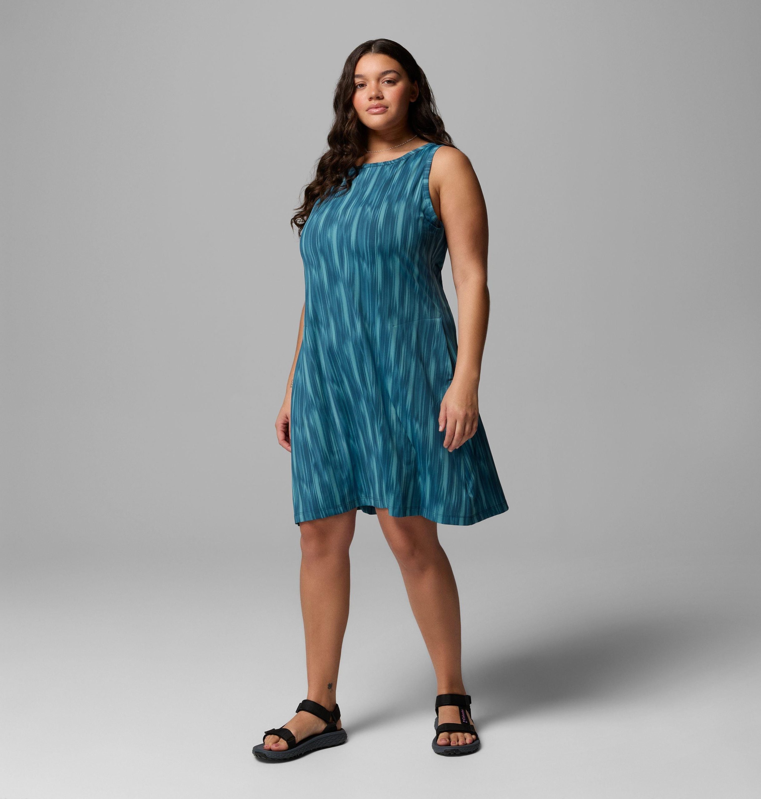 damesjurk met chill river-print - plus size
