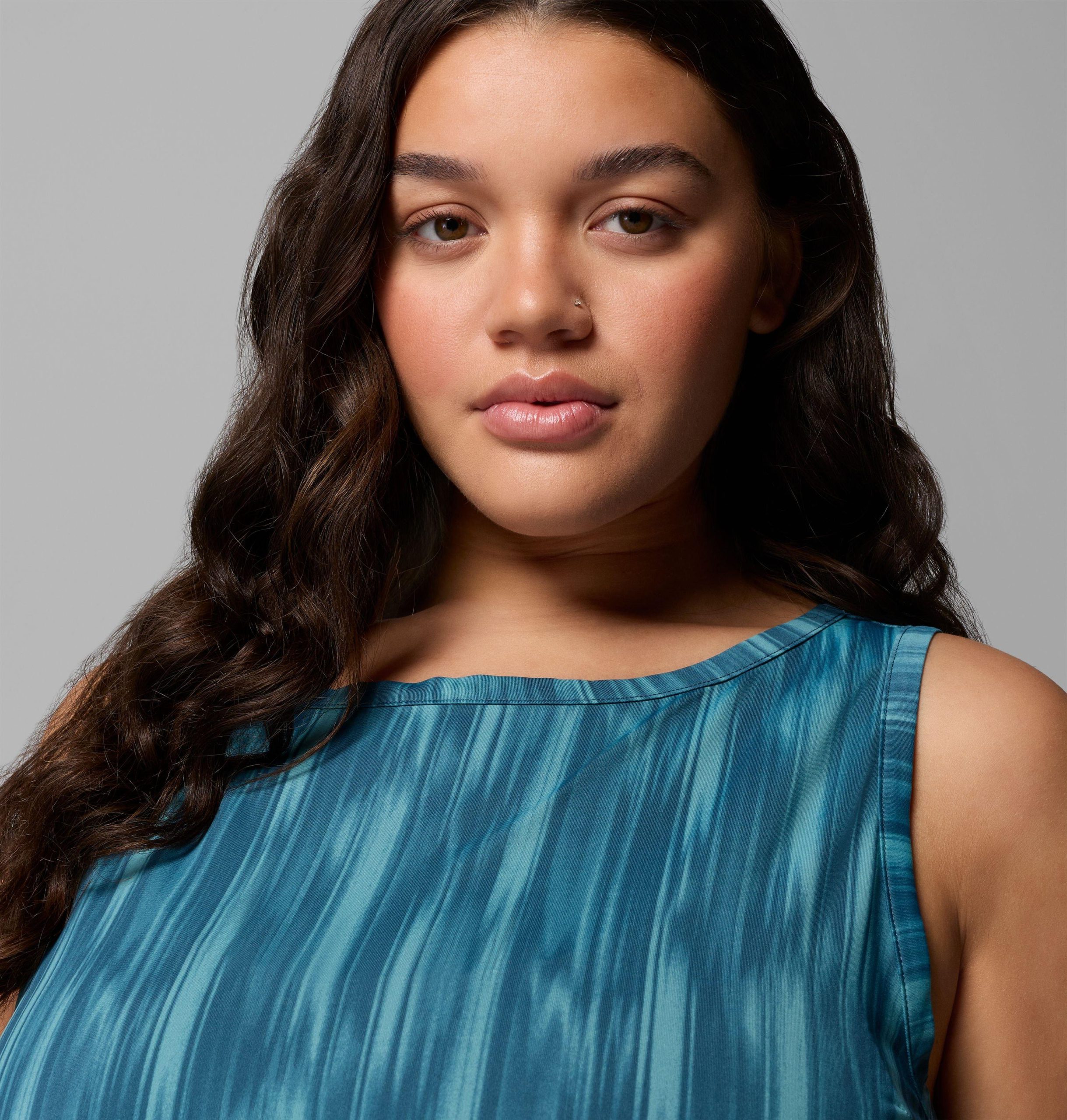 damesjurk met chill river-print - plus size