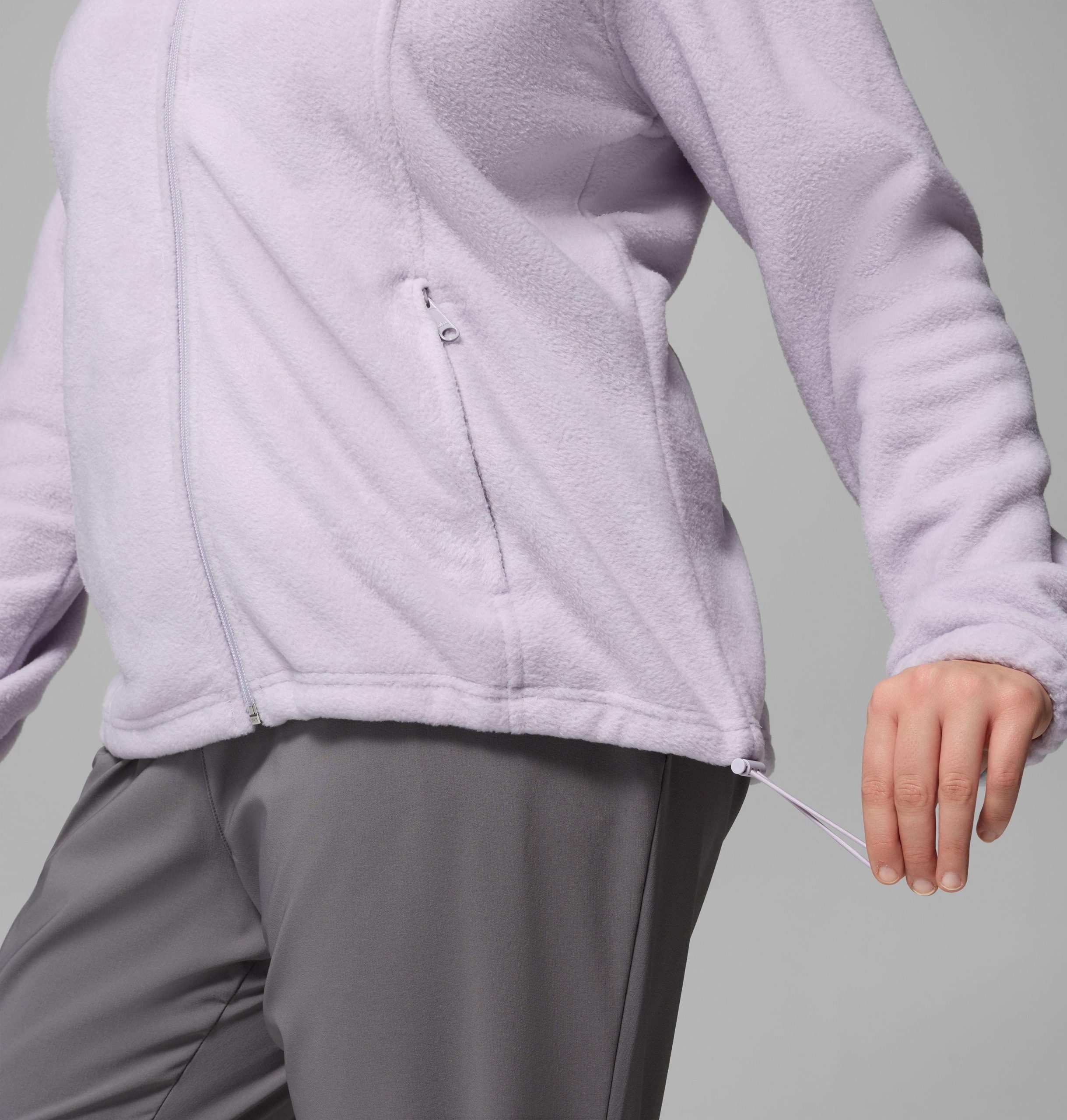 dames benton springs fleece hoodie met volledige ritssluiting - plus size