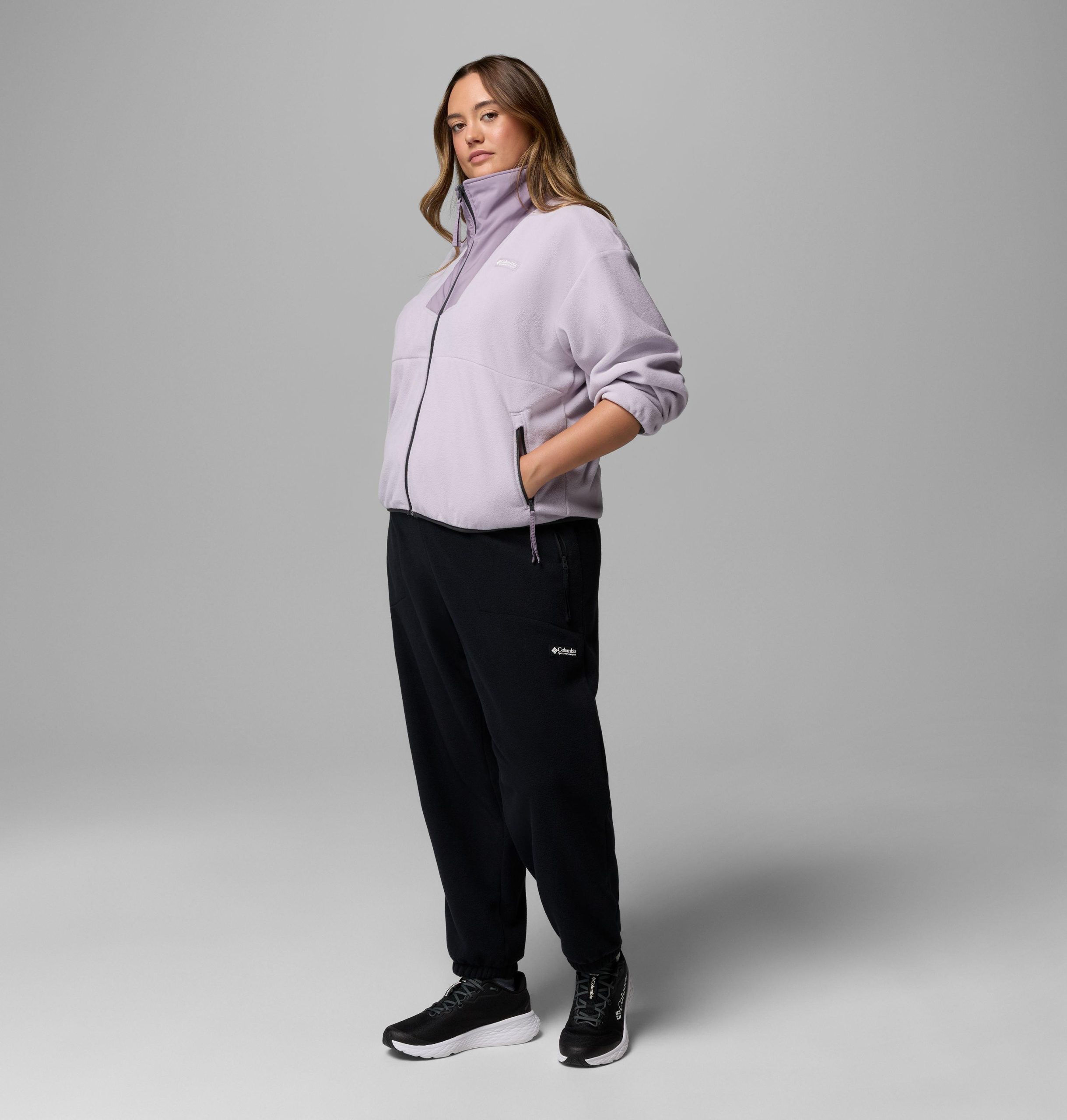 dames sequoia grove fleece met volledige ritssluiting - plus size
