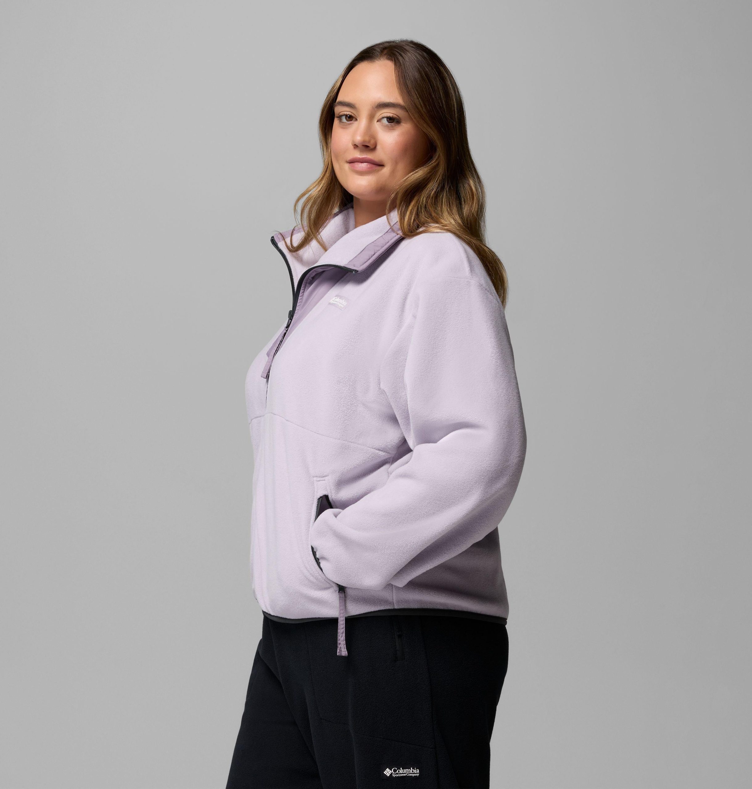 dames sequoia grove fleece met volledige ritssluiting - plus size