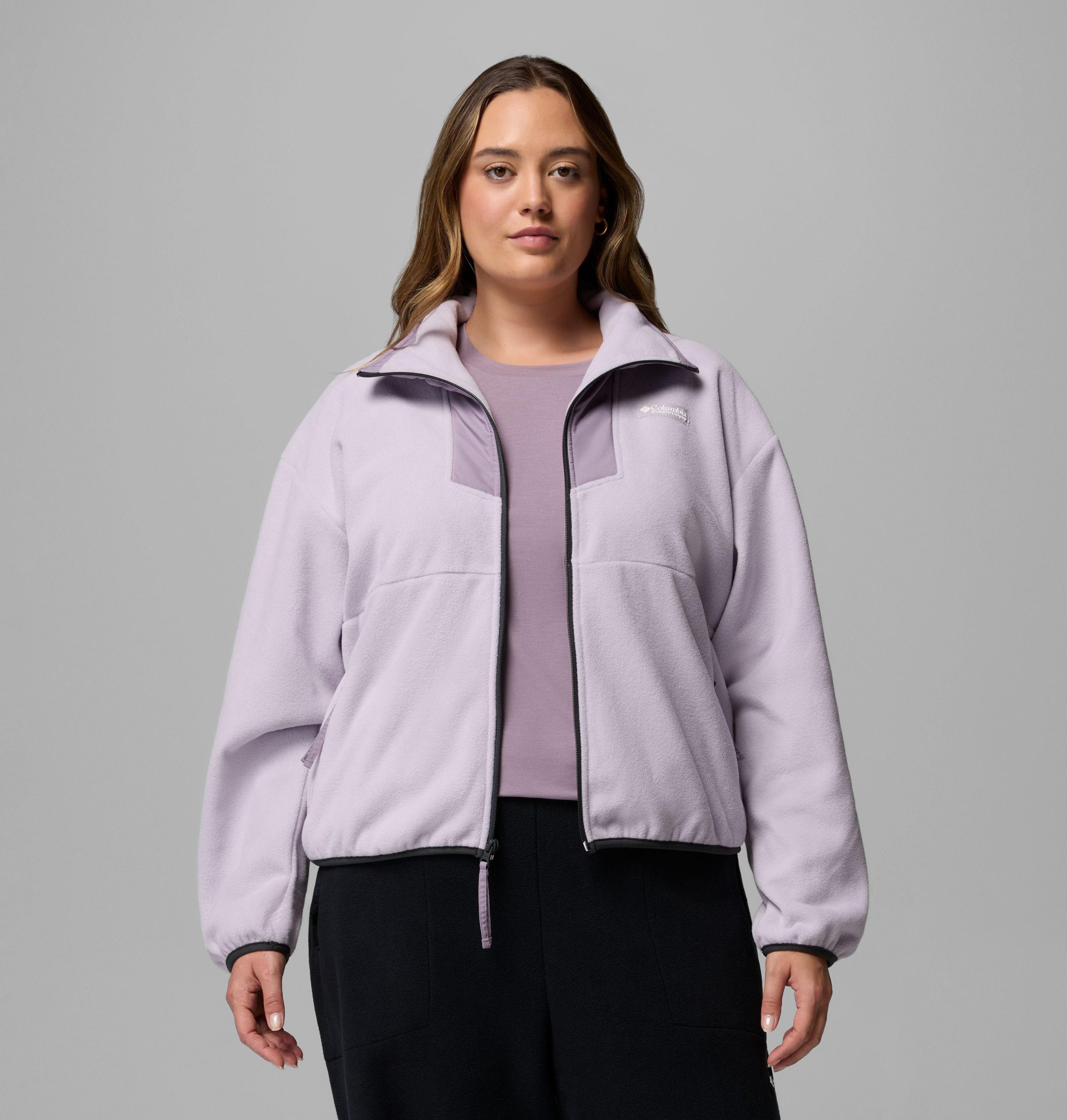 dames sequoia grove fleece met volledige ritssluiting - plus size